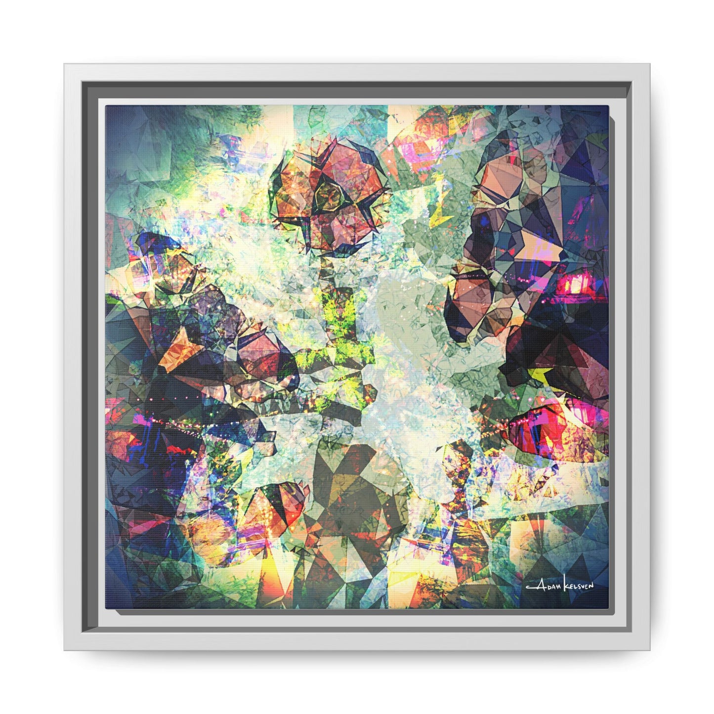 Gentlemanly Conversation - Gallery Canvas Wrap, Square Frame