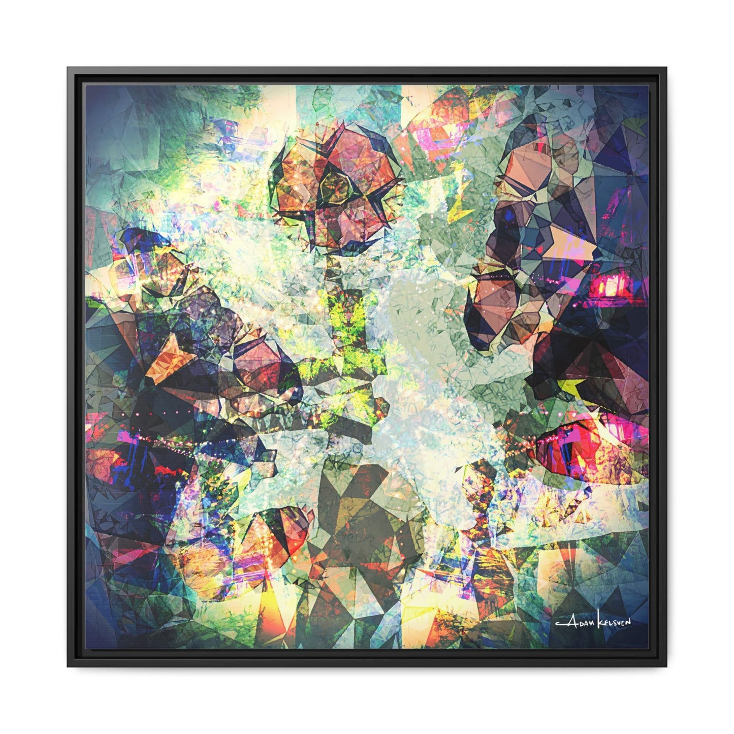 Gentlemanly Conversation - Gallery Canvas Wrap, Square Frame