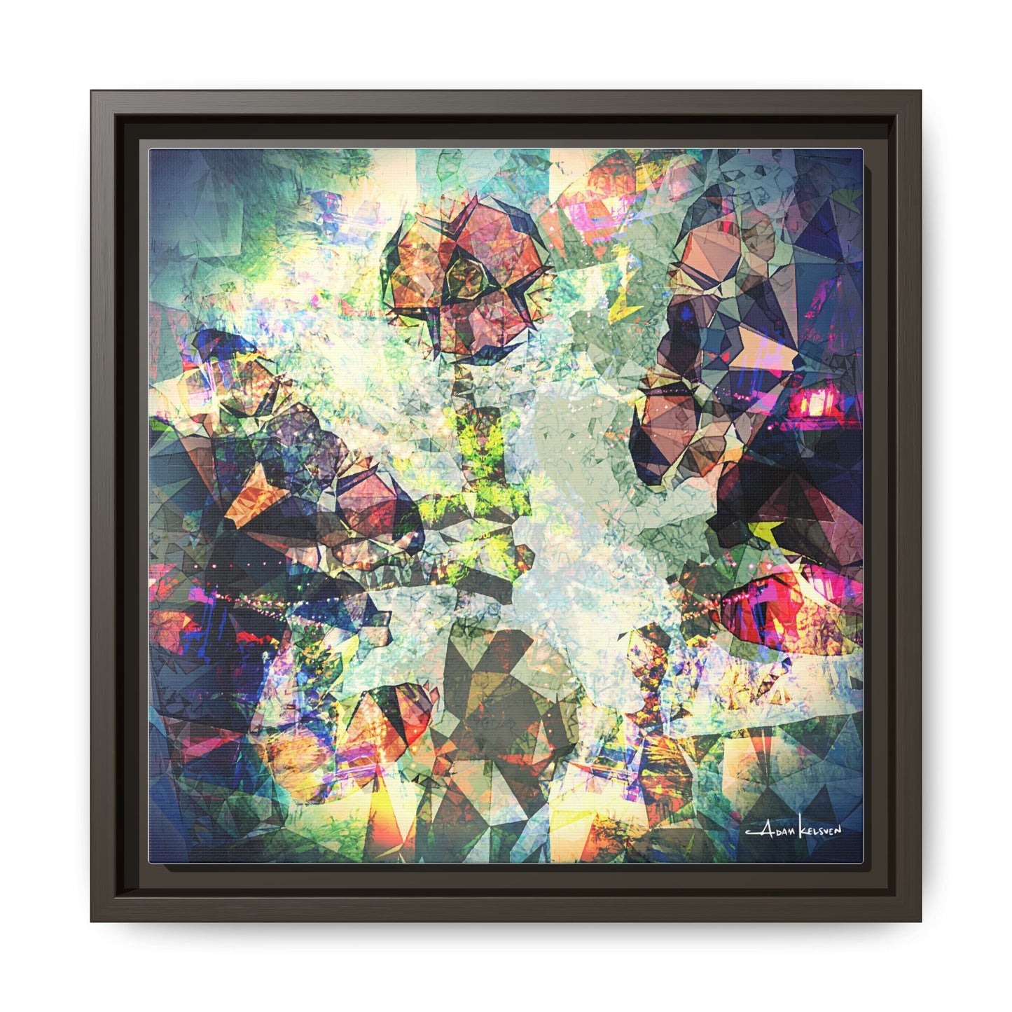 Gentlemanly Conversation - Gallery Canvas Wrap, Square Frame