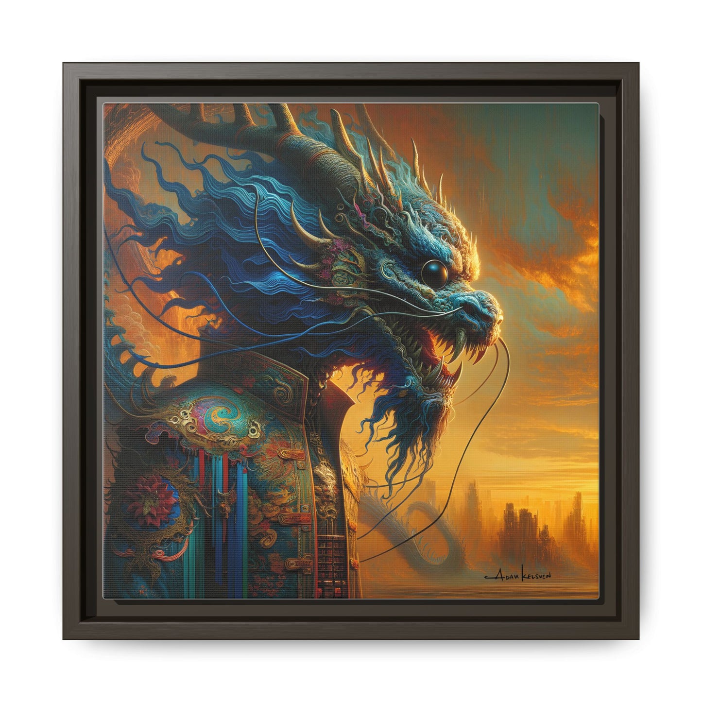 Golden Skies - Gallery Canvas Wrap, Square Frame
