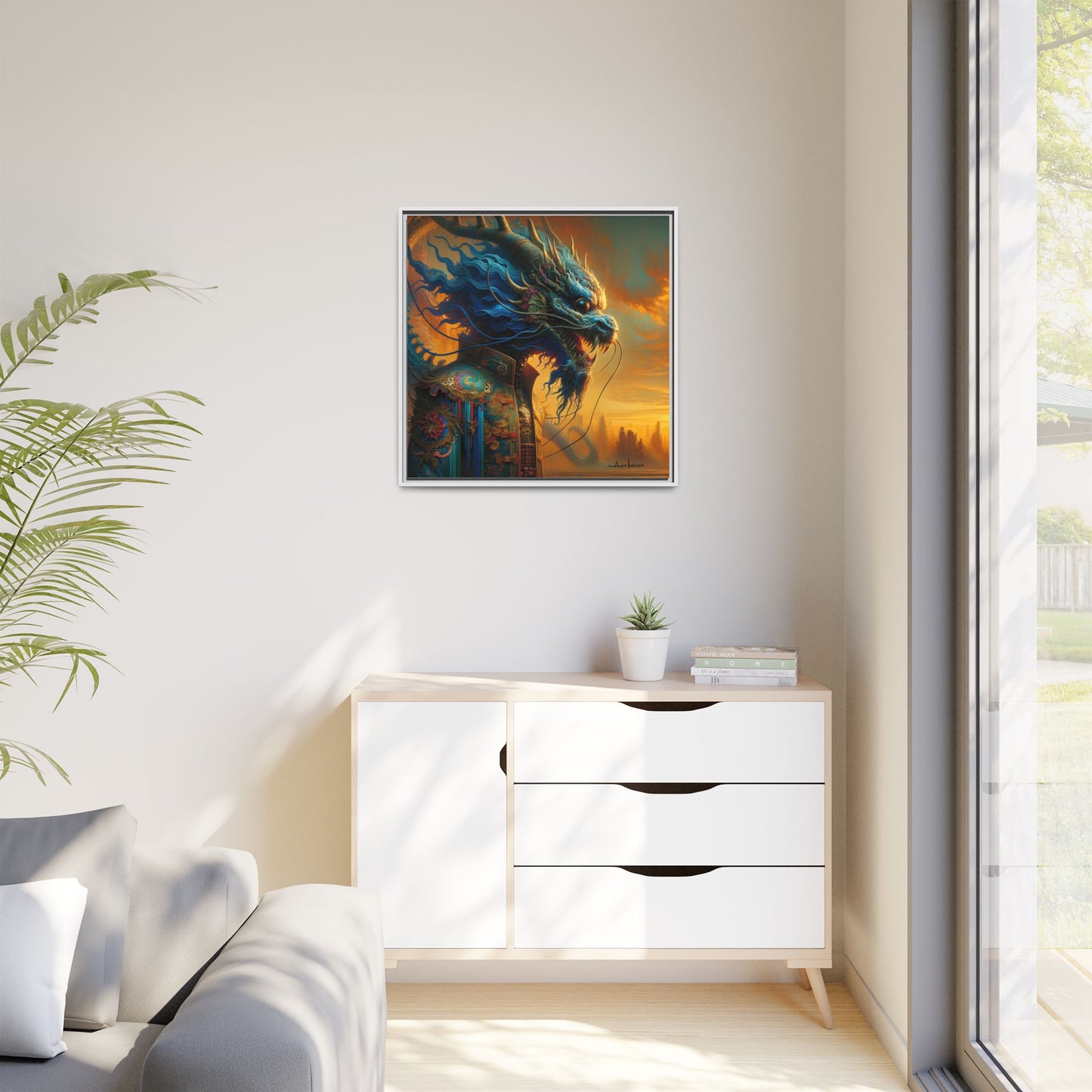 Golden Skies - Gallery Canvas Wrap, Square Frame