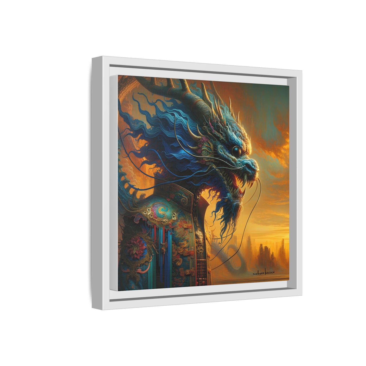 Golden Skies - Gallery Canvas Wrap, Square Frame