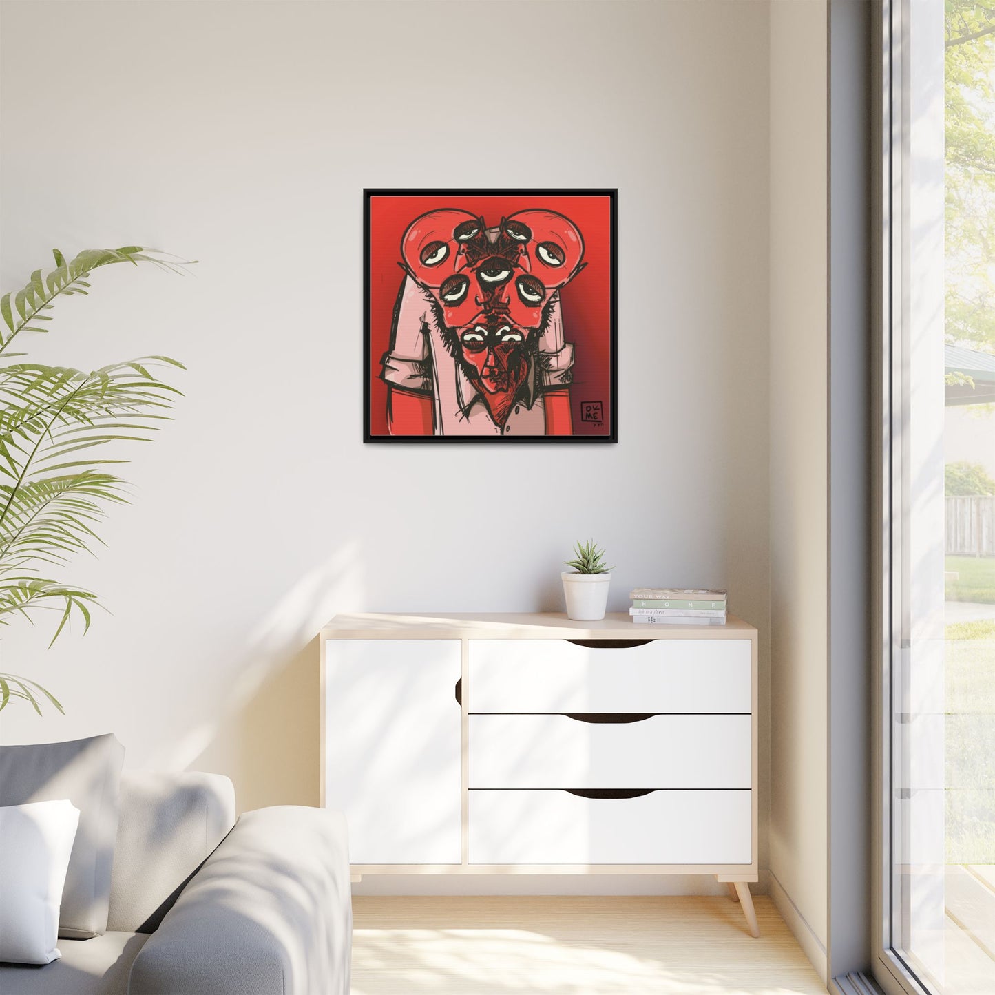 Mern - Gallery Canvas Wrap, Square Frame