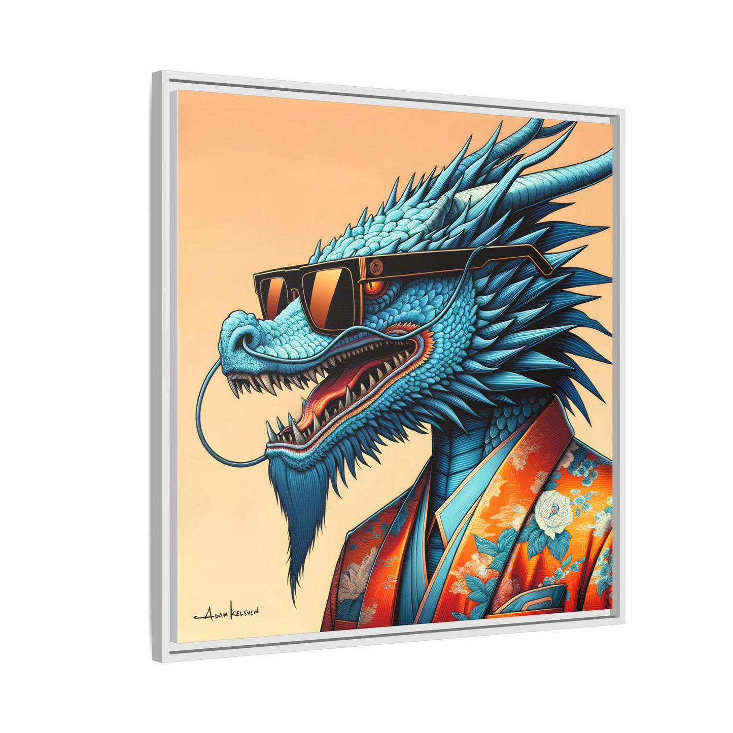 Dapper Dragon - Gallery Canvas Wrap, Square Frame