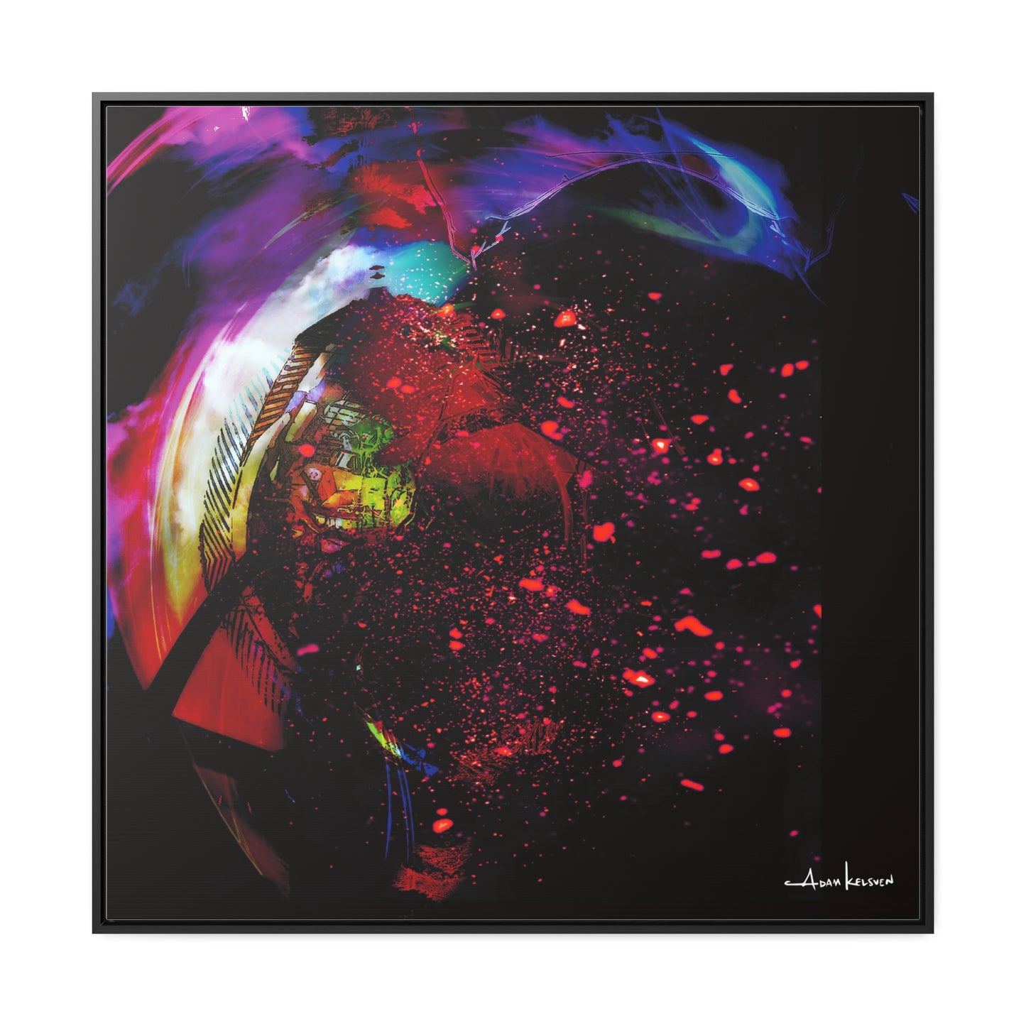 Matrices - Canvas Print, Square Frame