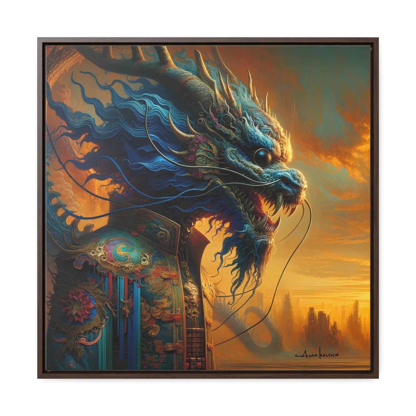 Golden Skies - Canvas Print, Square Frame
