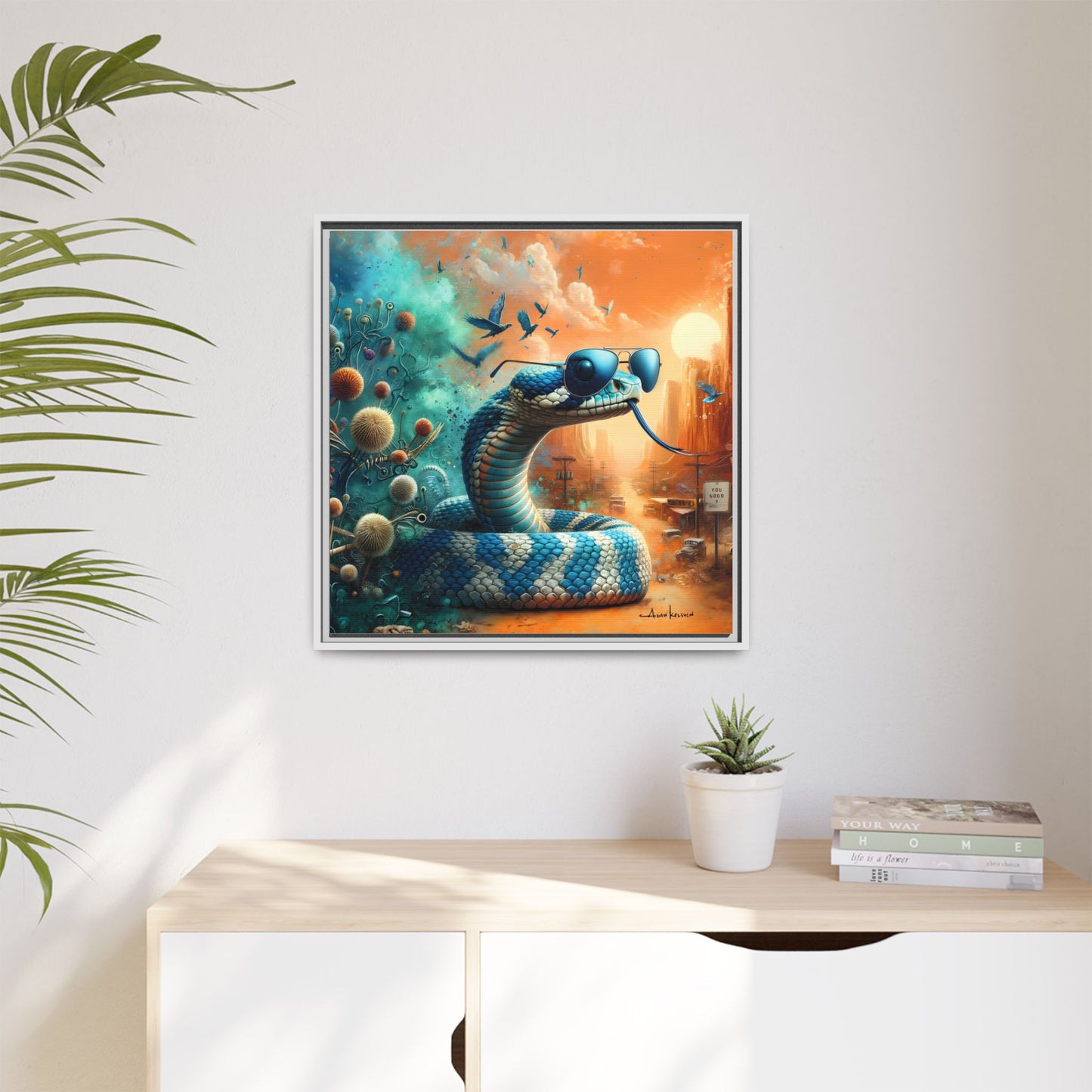 Southwestern Serpent - Gallery Canvas Wrap, Square Frame