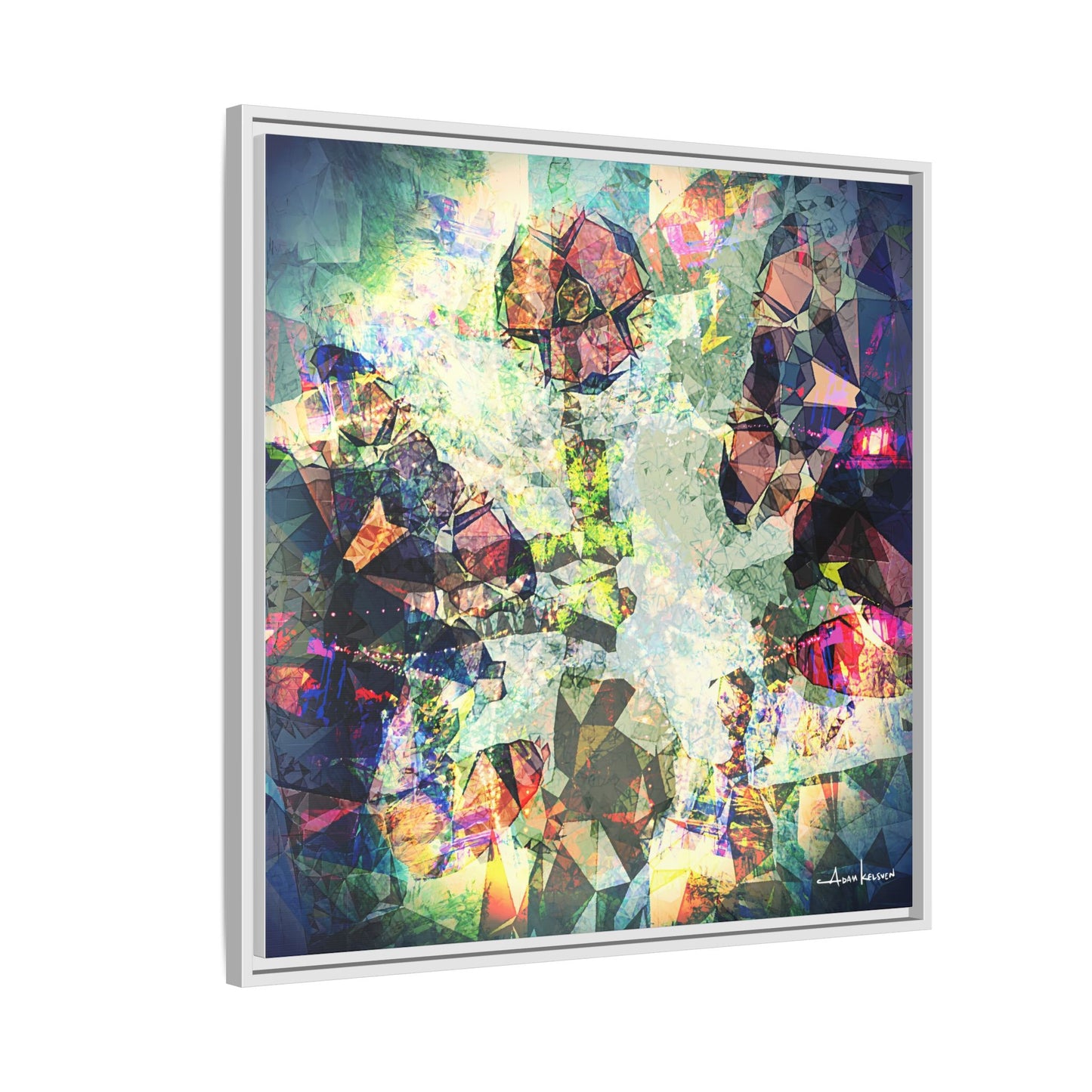 Gentlemanly Conversation - Gallery Canvas Wrap, Square Frame