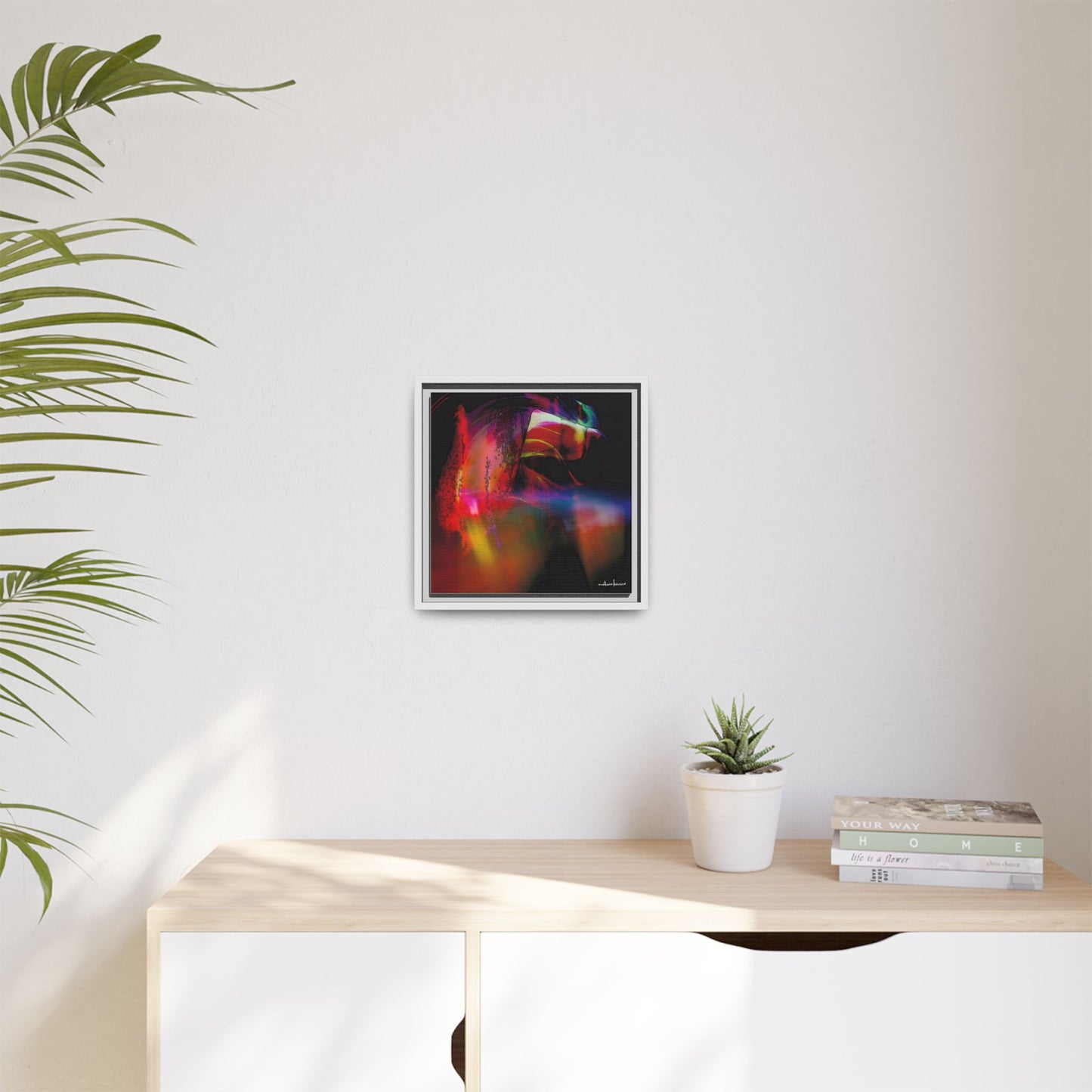 Peacock - Gallery Canvas Wrap, Square Frame