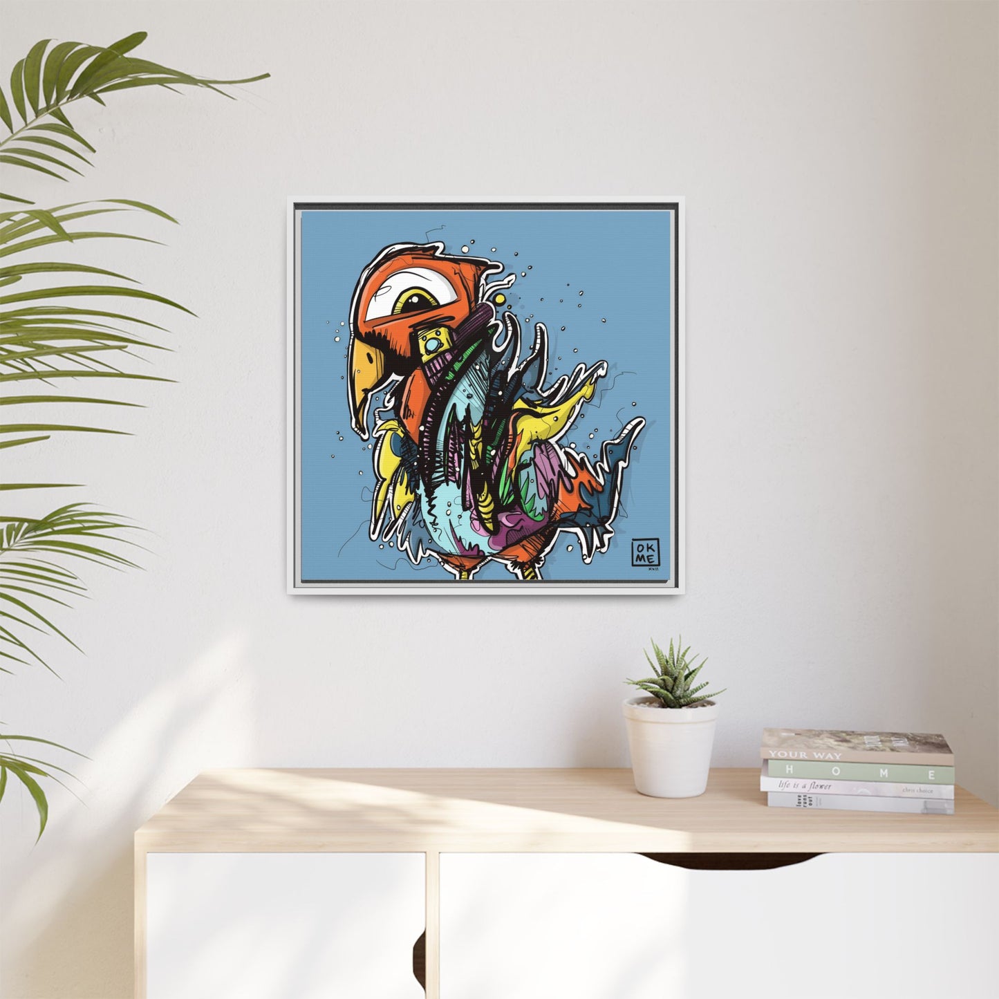 Bird - Gallery Canvas Wrap, Square Frame