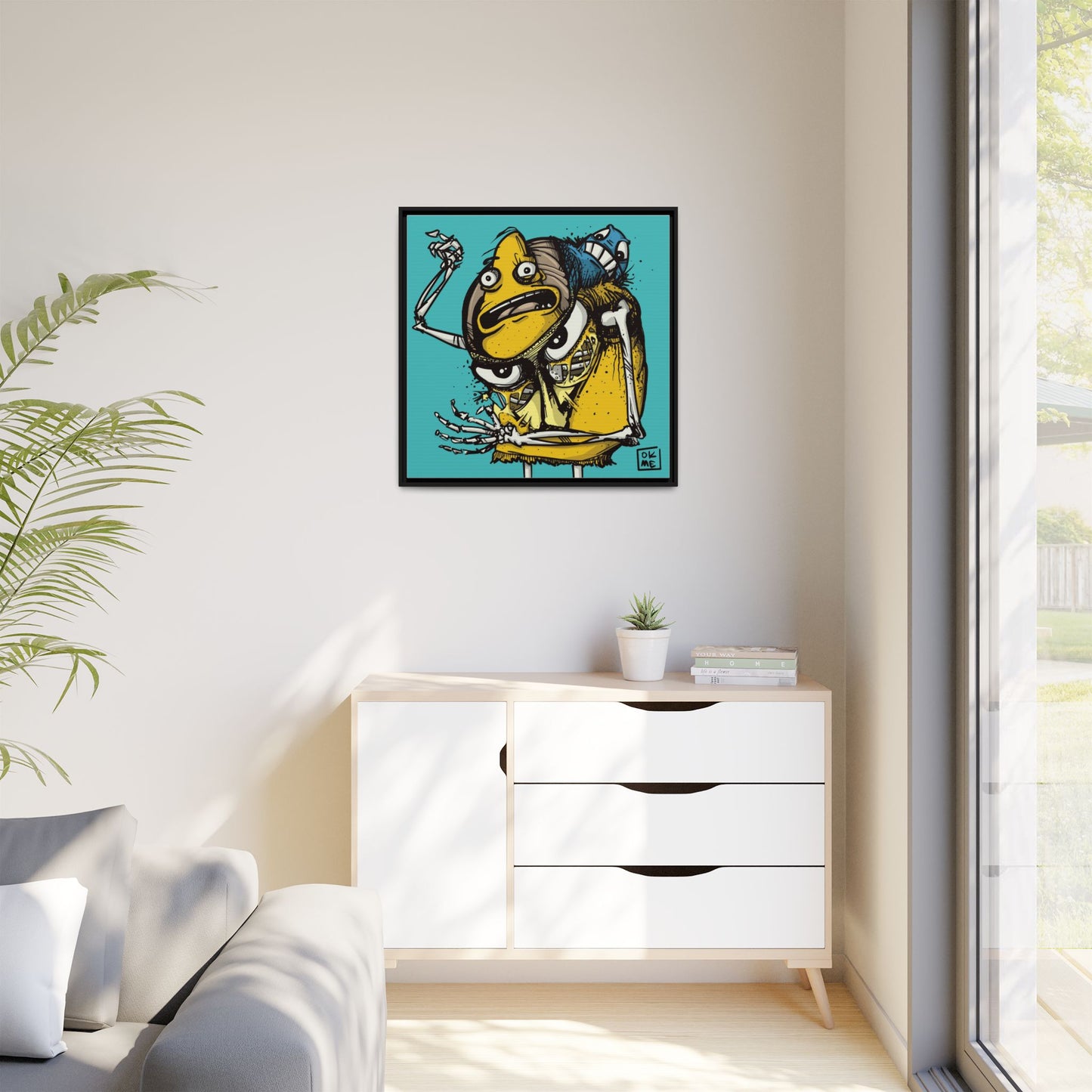 Potato Chip Bag - Gallery Canvas Wrap, Square Frame