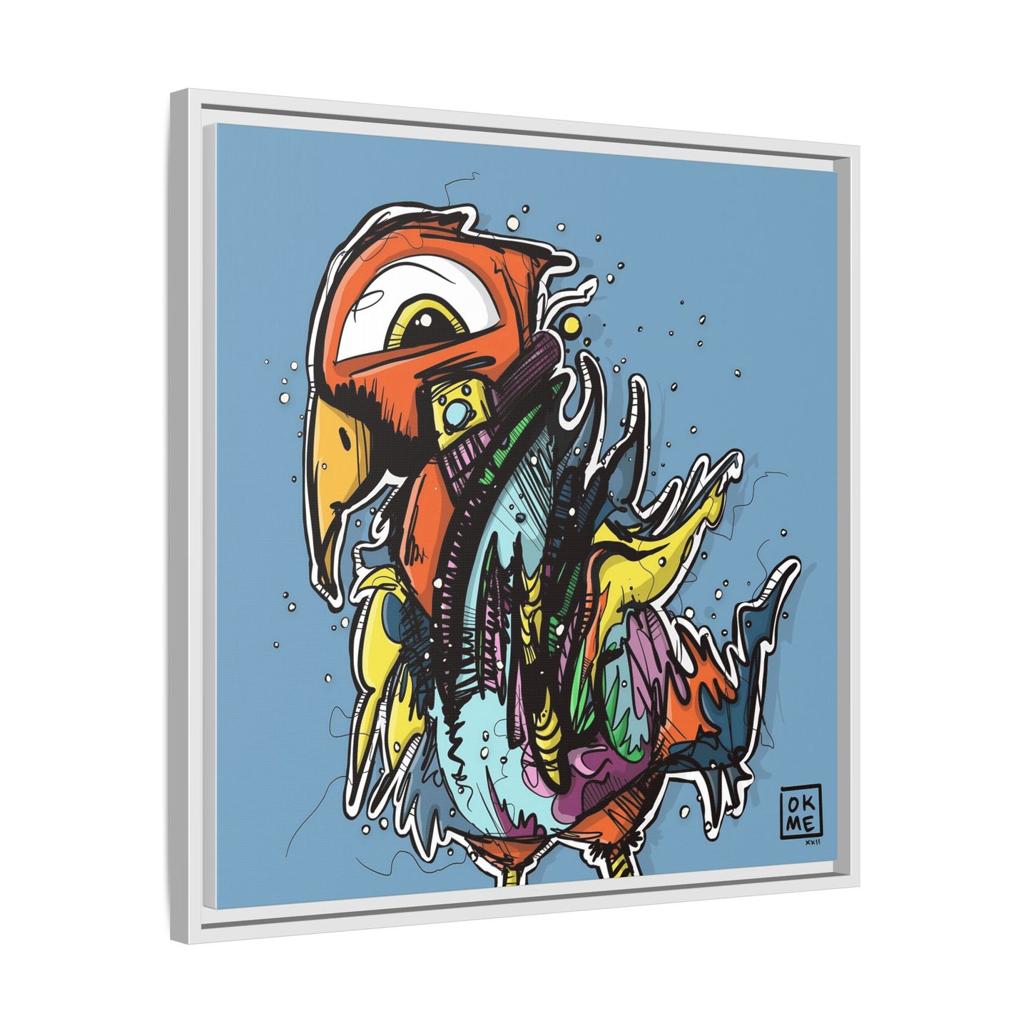 Bird - Gallery Canvas Wrap, Square Frame