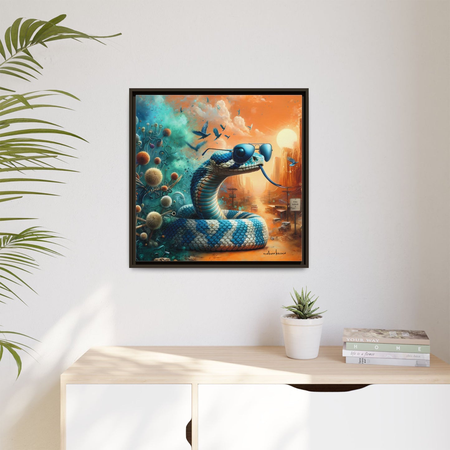 Southwestern Serpent - Gallery Canvas Wrap, Square Frame