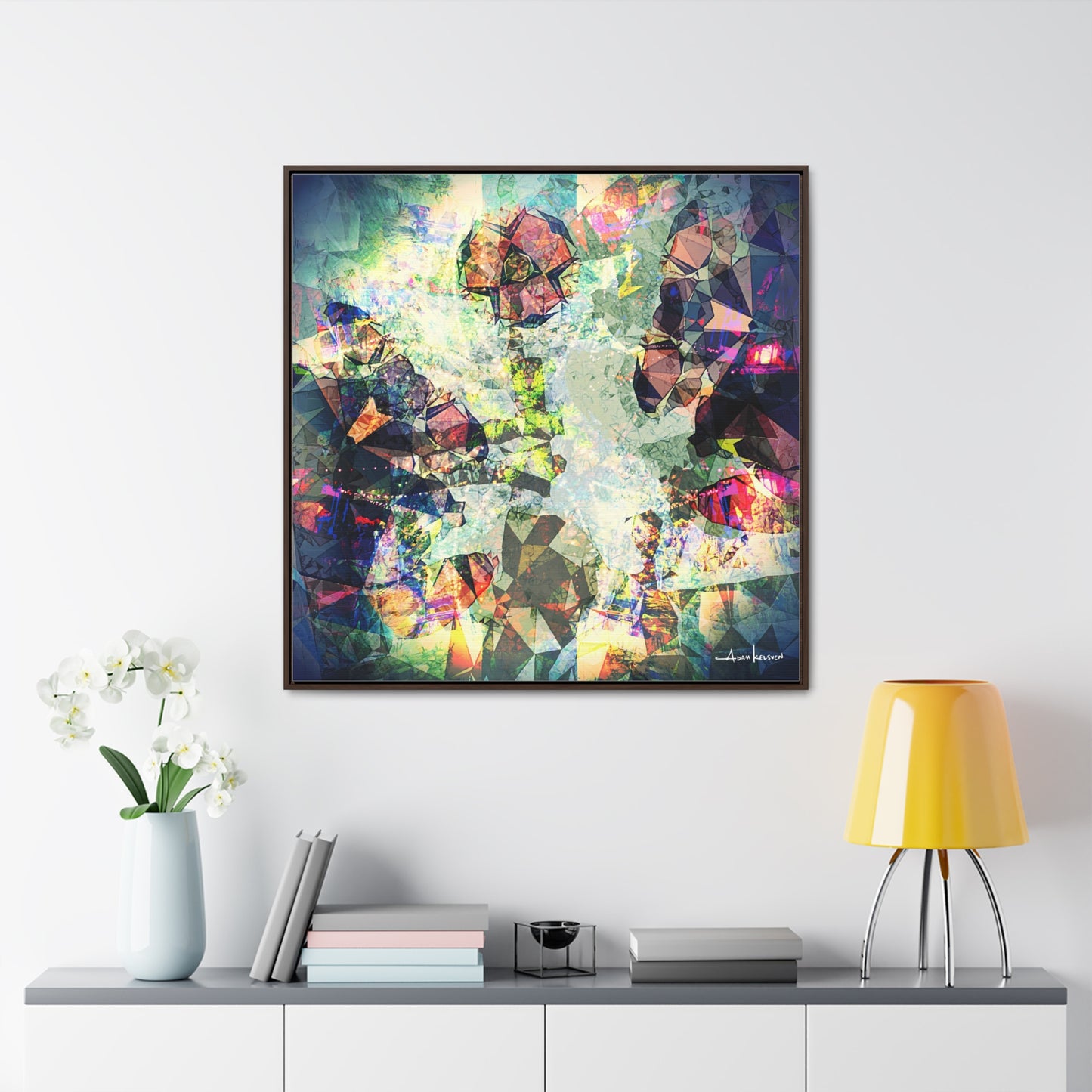 Gentlemanly Conversation - Canvas Print, Square Frame