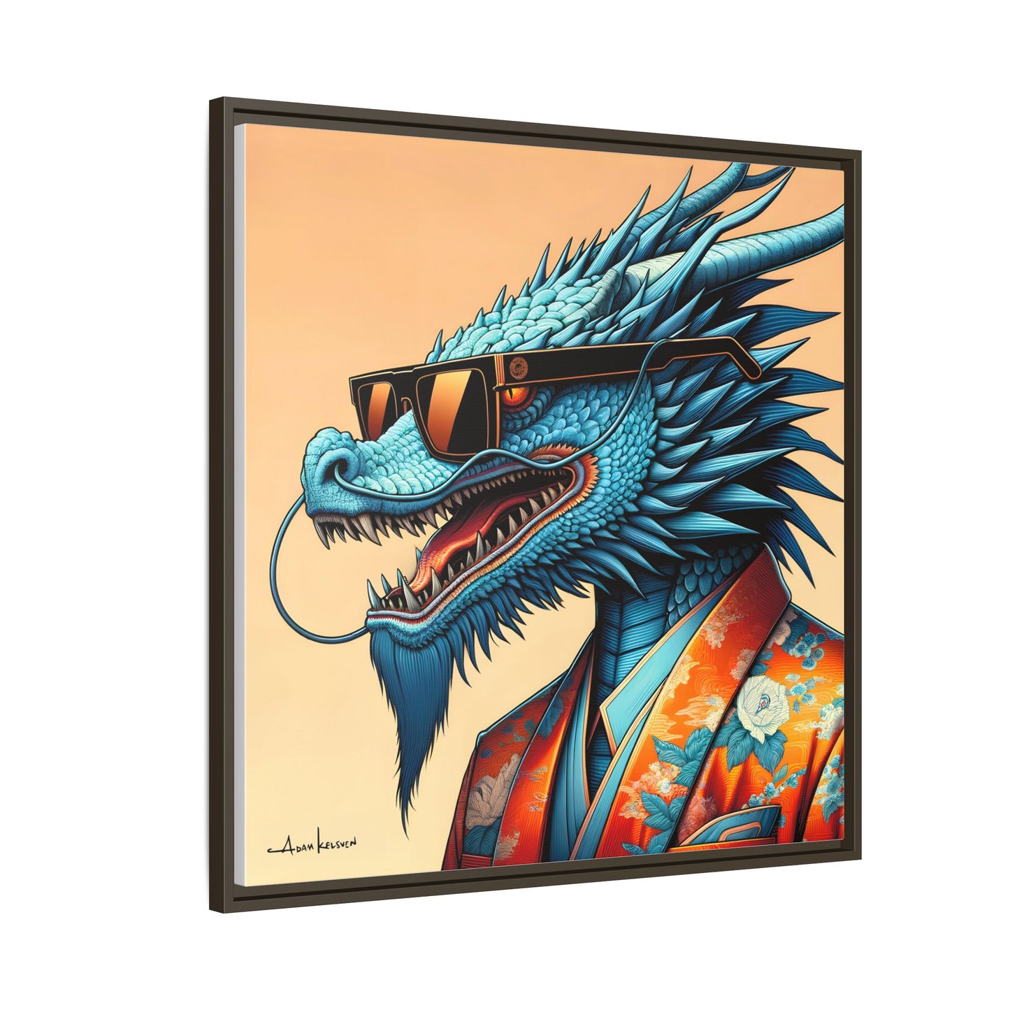 Dapper Dragon - Gallery Canvas Wrap, Square Frame