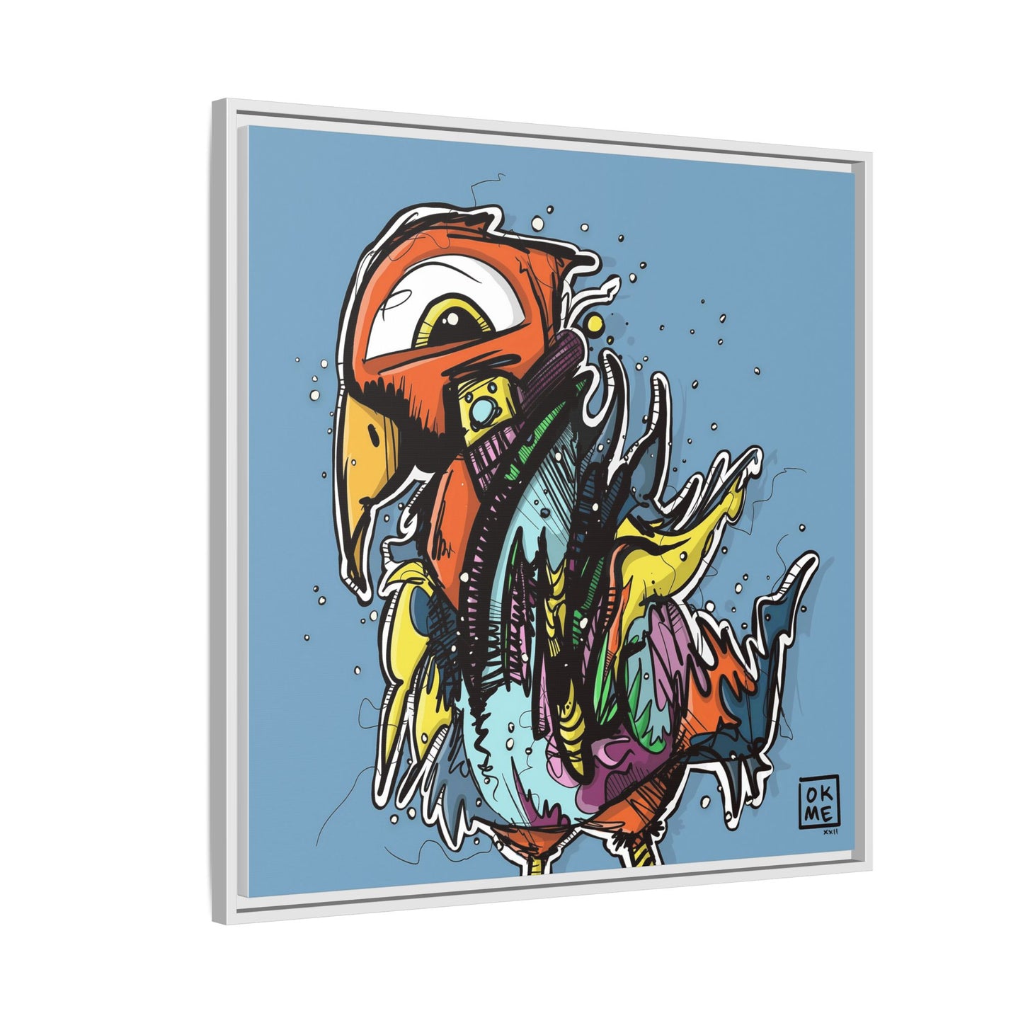 Bird - Gallery Canvas Wrap, Square Frame