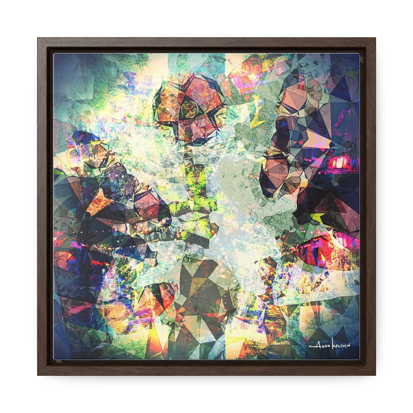 Gentlemanly Conversation - Canvas Print, Square Frame