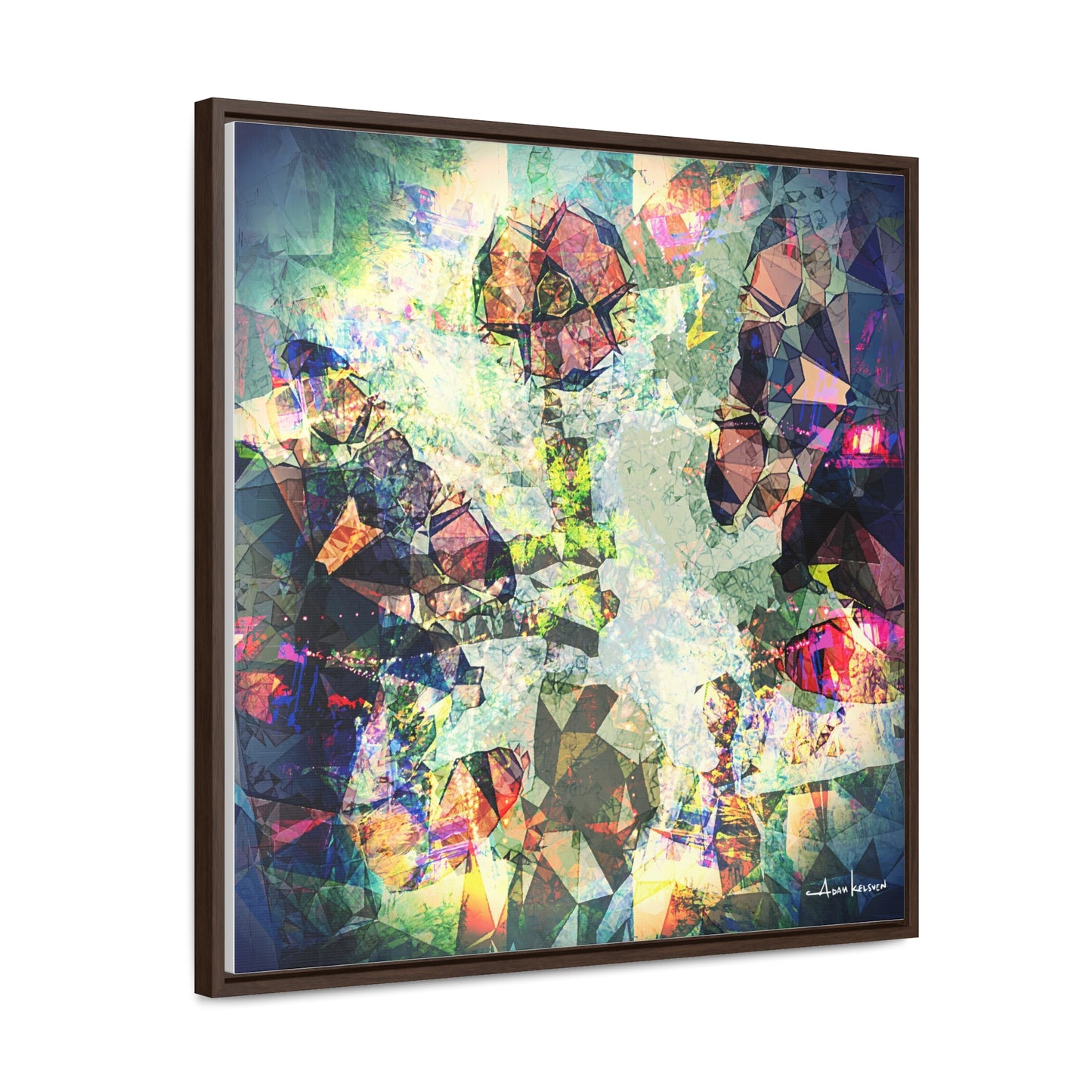 Gentlemanly Conversation - Canvas Print, Square Frame