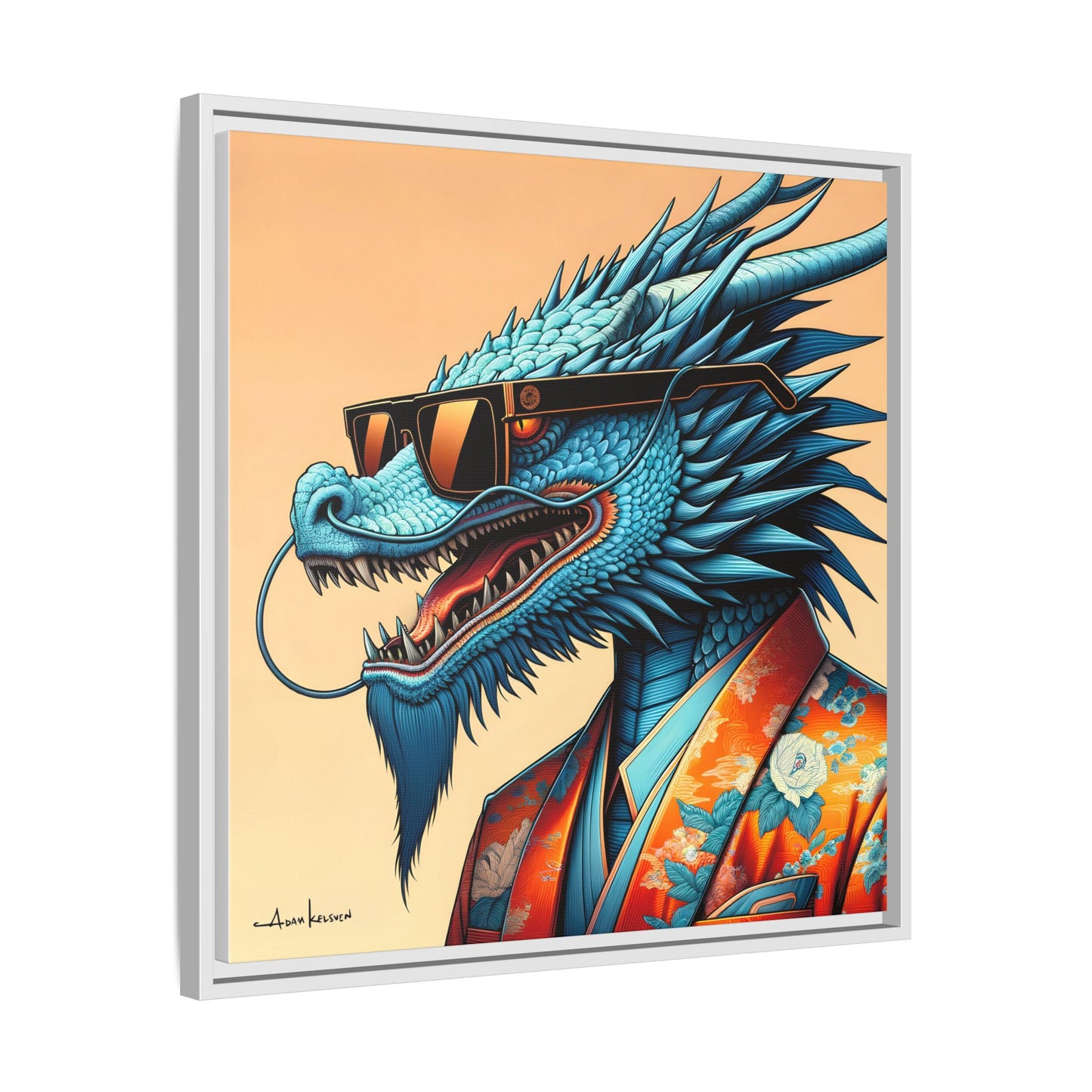 Dapper Dragon - Gallery Canvas Wrap, Square Frame