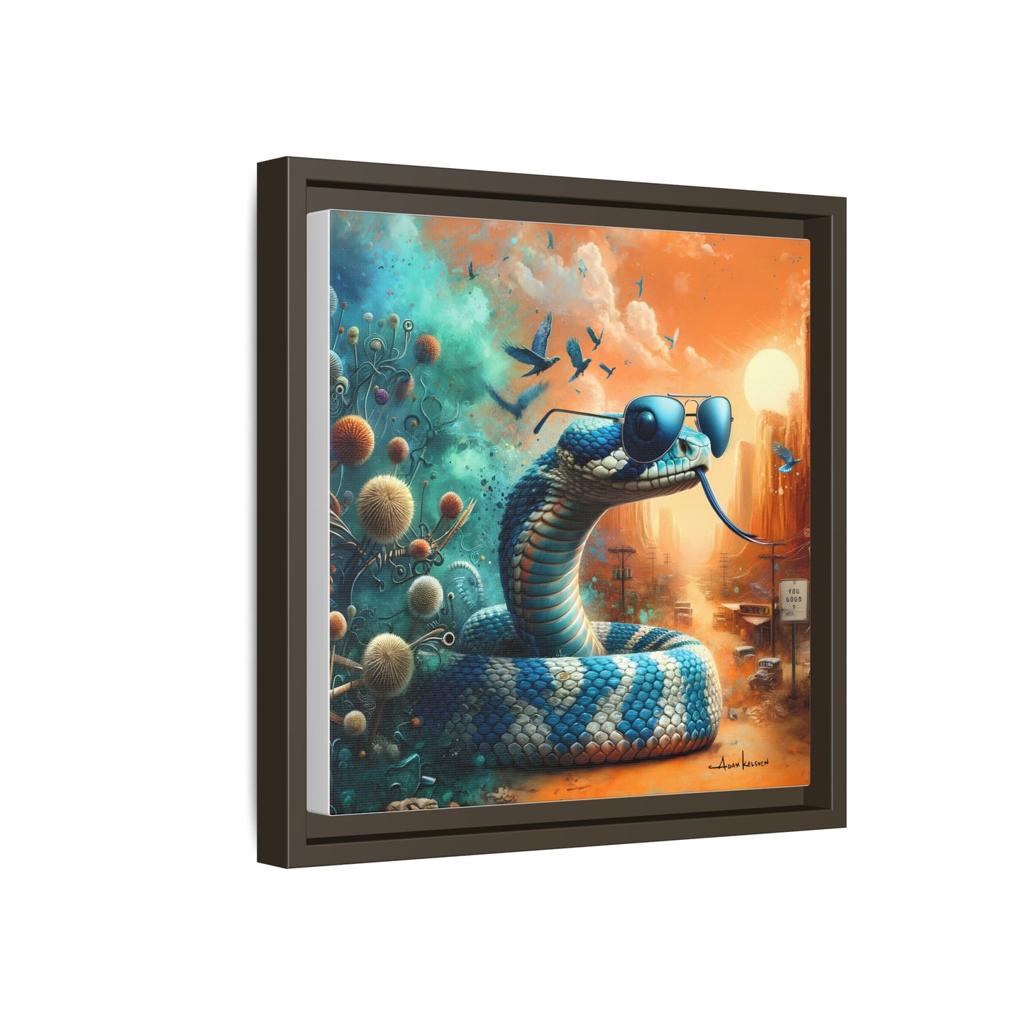 Southwestern Serpent - Gallery Canvas Wrap, Square Frame