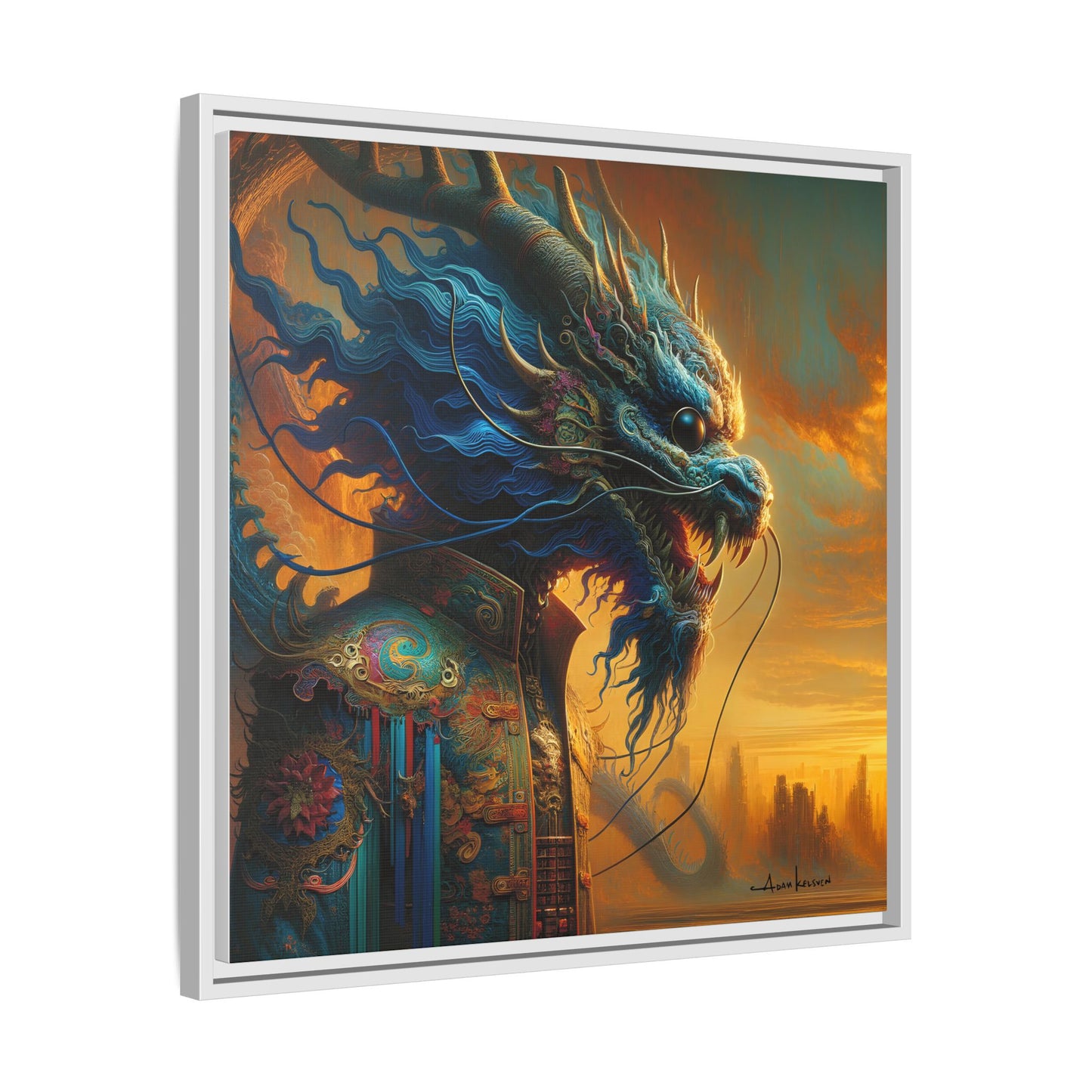 Golden Skies - Gallery Canvas Wrap, Square Frame