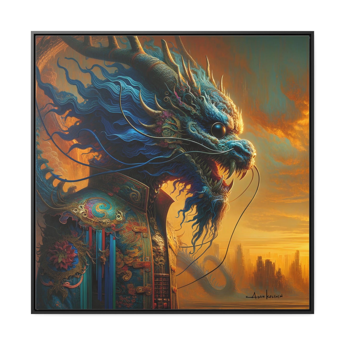 Golden Skies - Canvas Print, Square Frame
