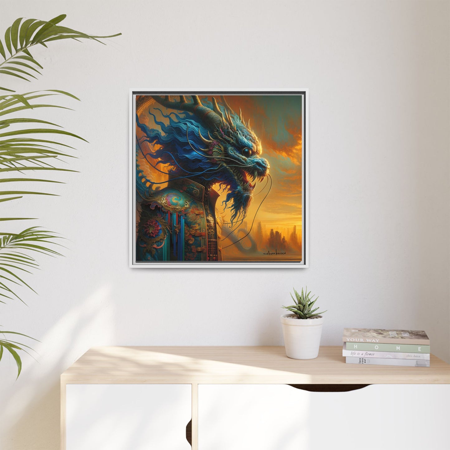 Golden Skies - Gallery Canvas Wrap, Square Frame
