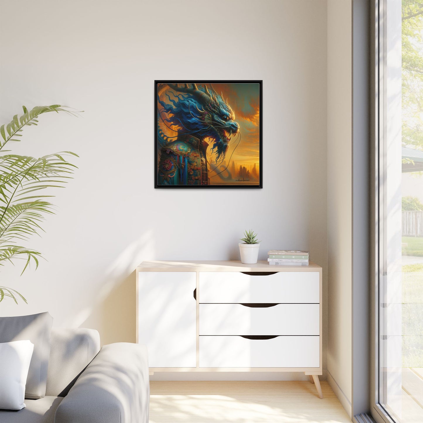 Golden Skies - Gallery Canvas Wrap, Square Frame