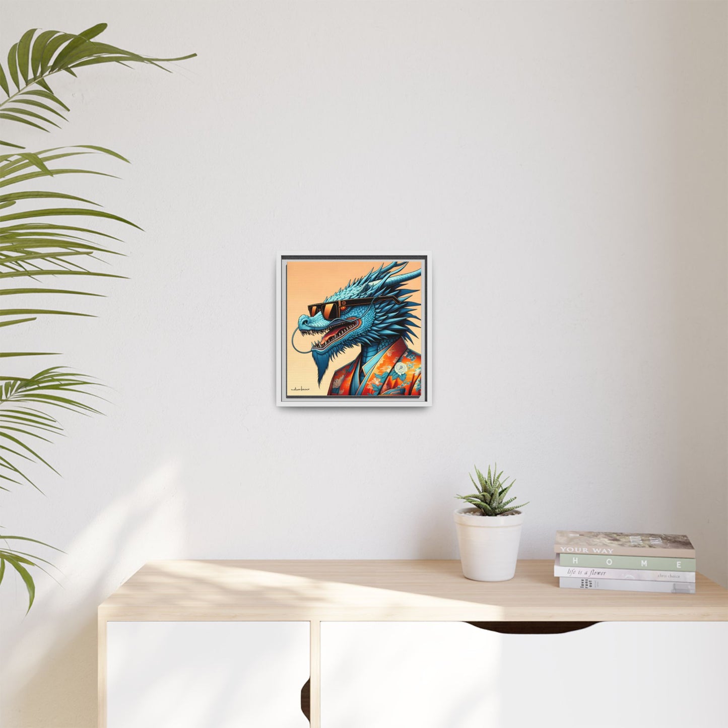 Dapper Dragon - Gallery Canvas Wrap, Square Frame