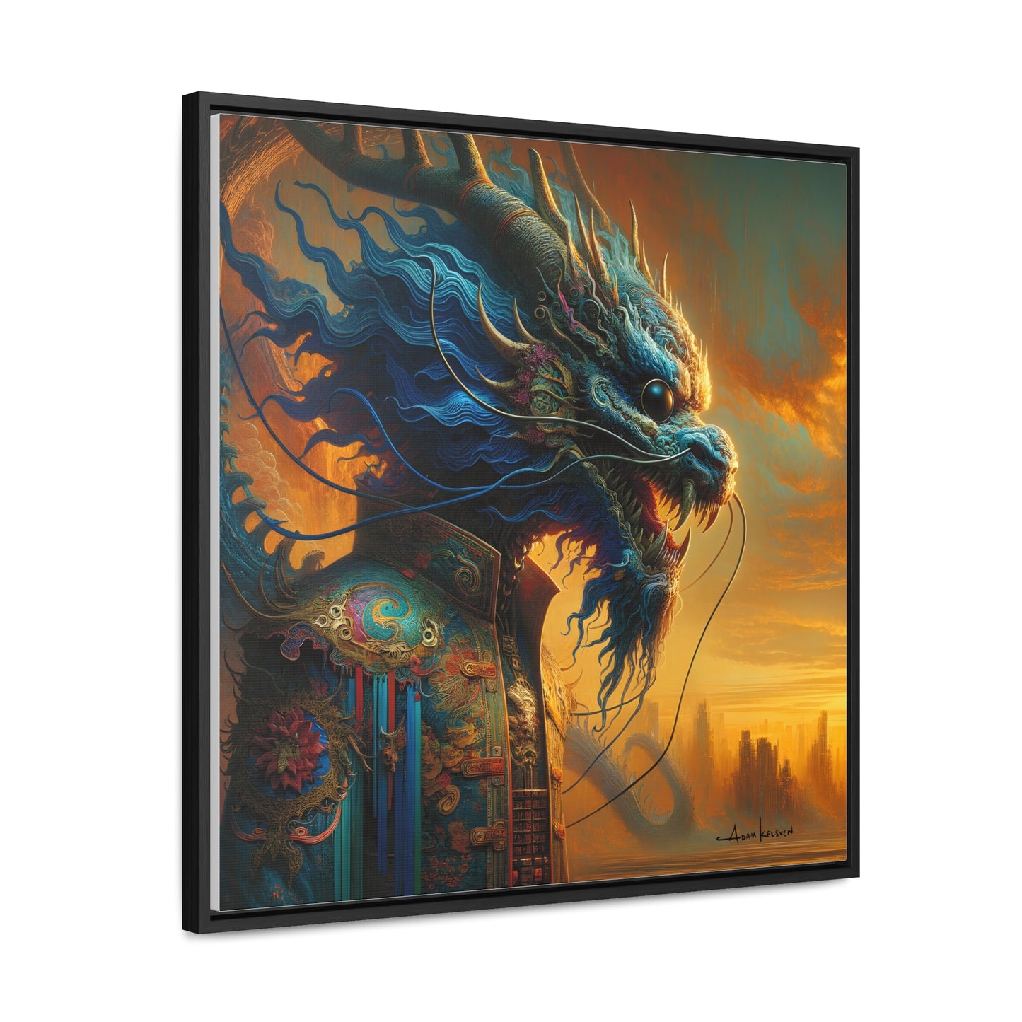 Golden Skies - Canvas Print, Square Frame
