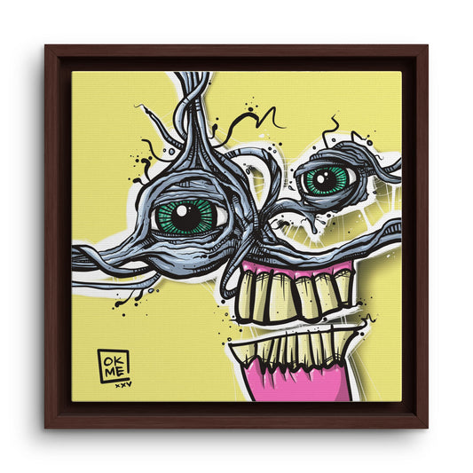 Fokus canvas, 12″, espresso frame, front view