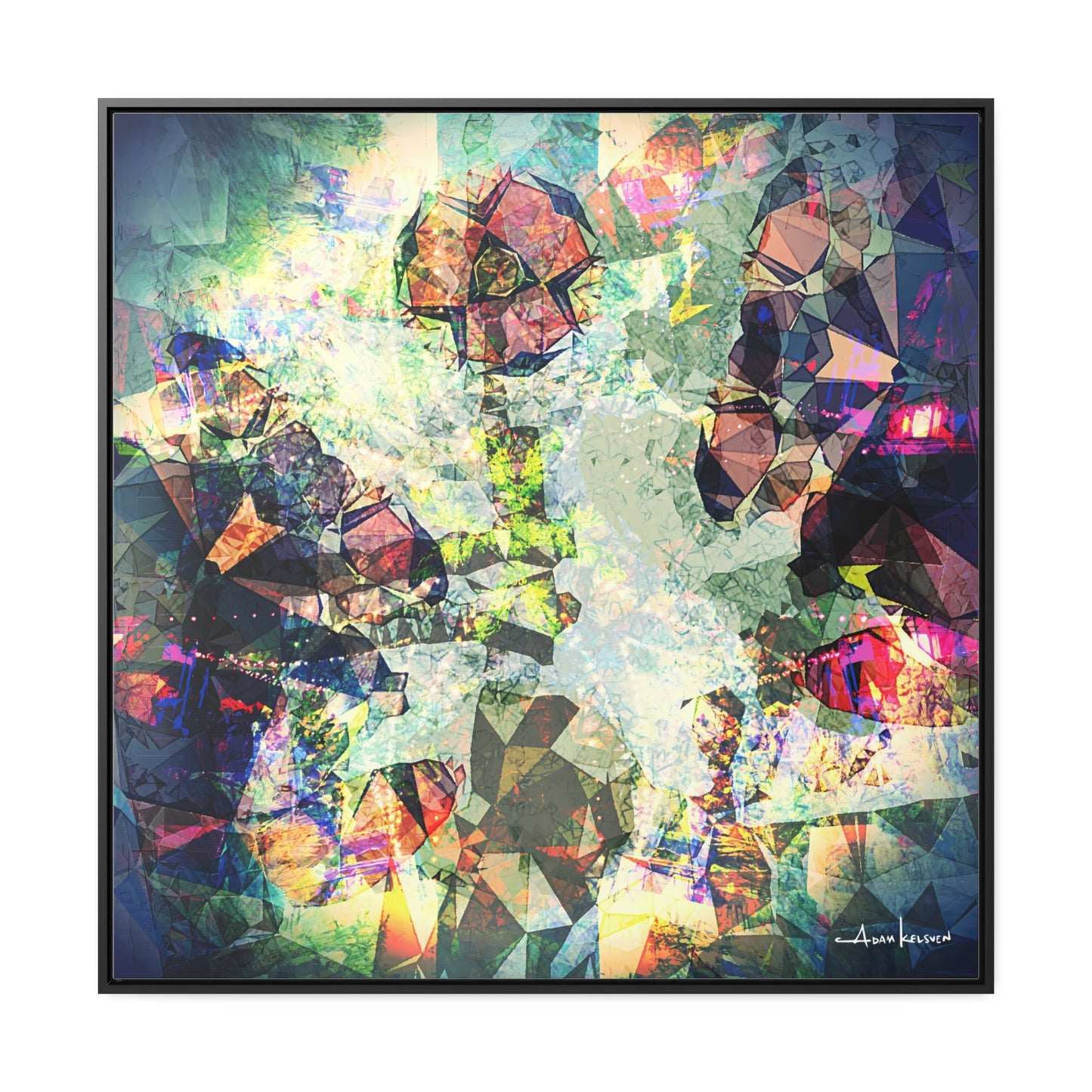 Gentlemanly Conversation - Canvas Print, Square Frame