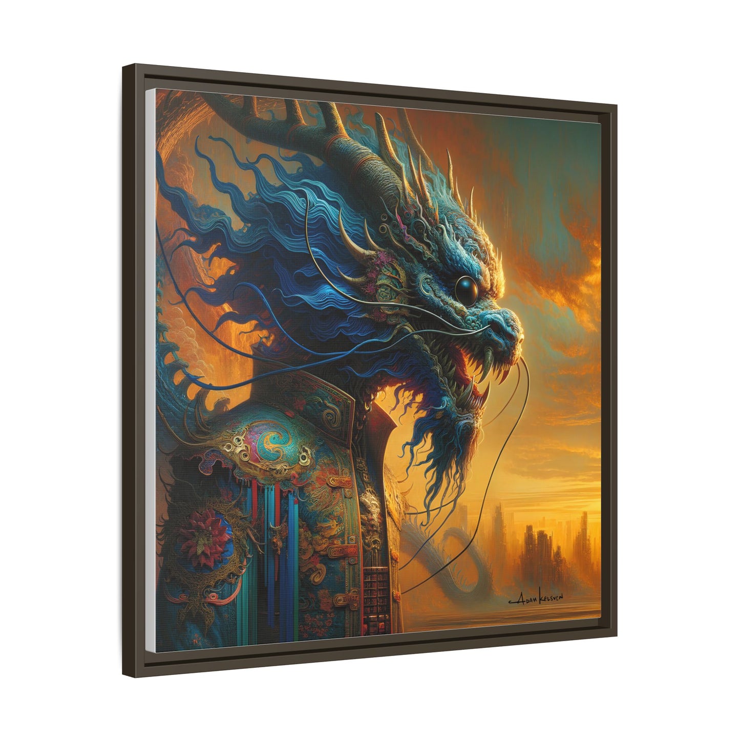 Golden Skies - Gallery Canvas Wrap, Square Frame