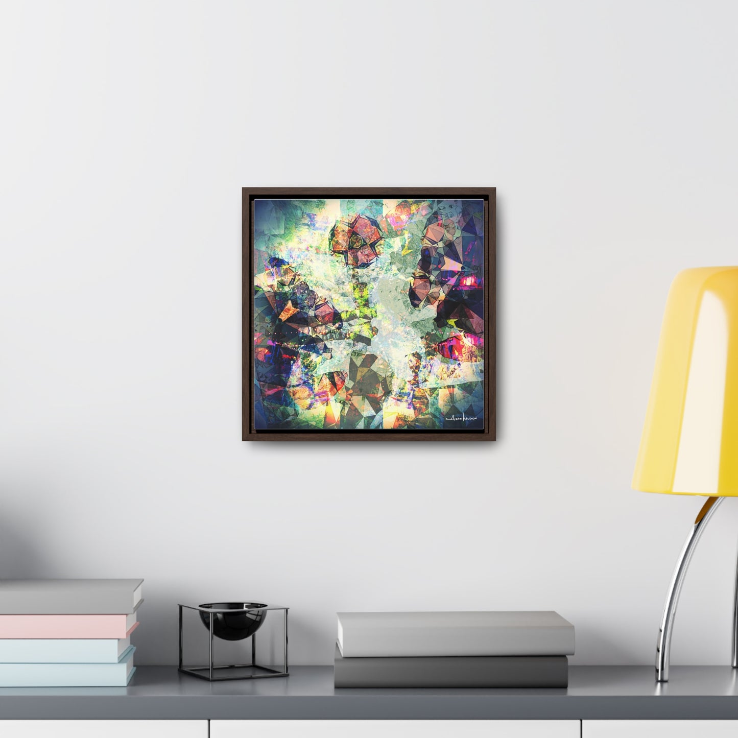 Gentlemanly Conversation - Canvas Print, Square Frame