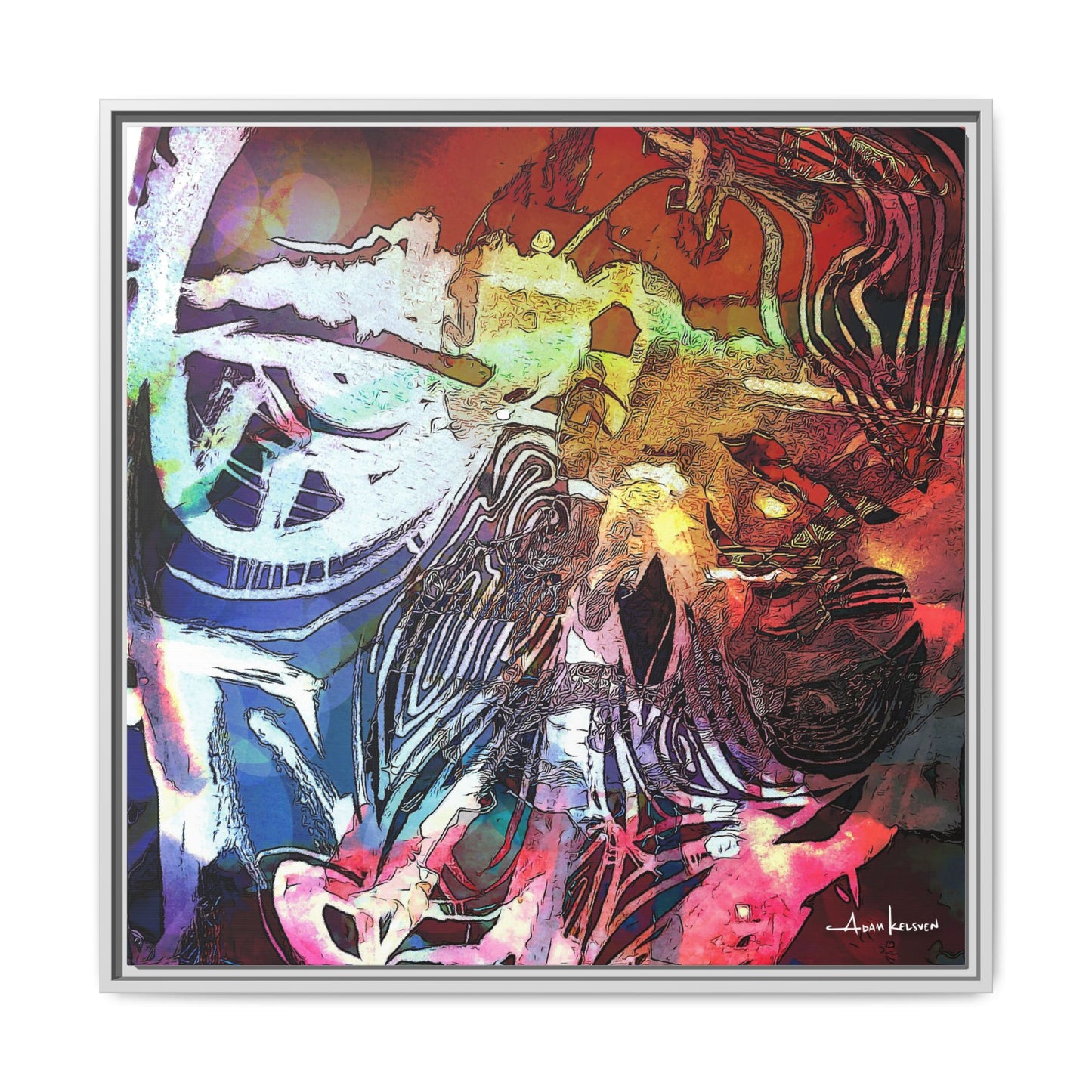 Machine - Gallery Canvas Wrap, Square Frame