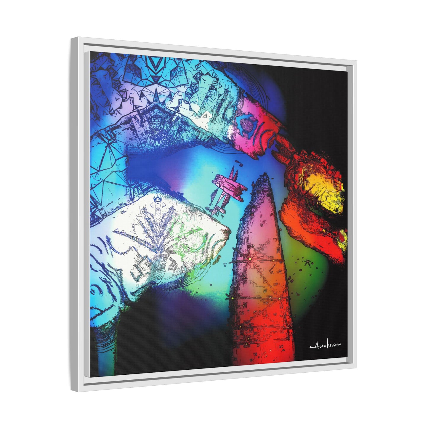 You Digital Turtle - Gallery Canvas Wrap, Square Frame