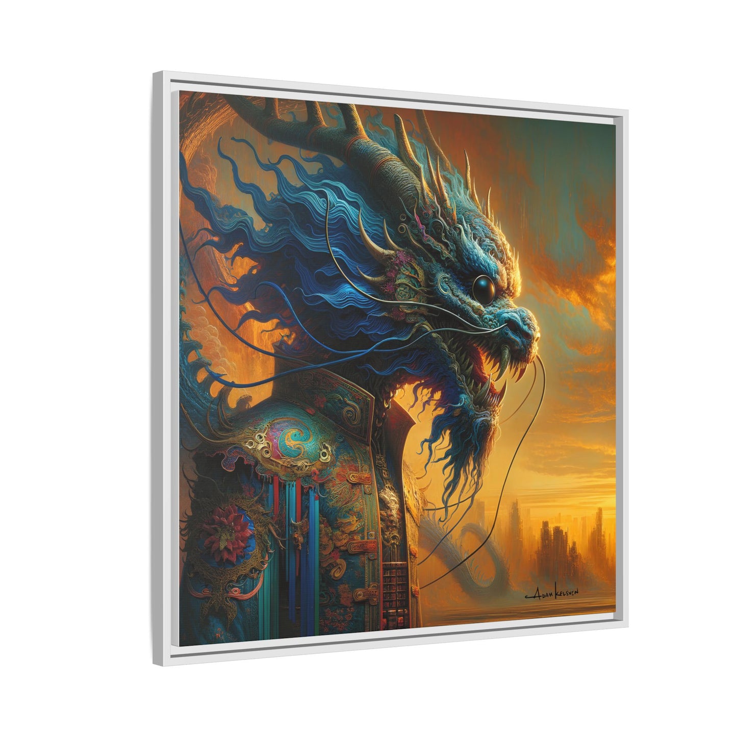 Golden Skies - Gallery Canvas Wrap, Square Frame