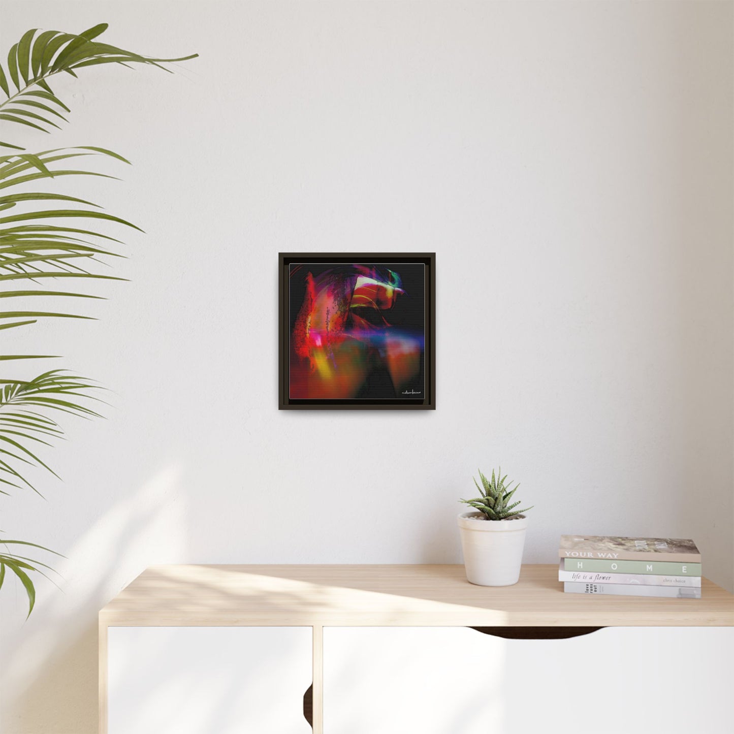 Peacock - Gallery Canvas Wrap, Square Frame