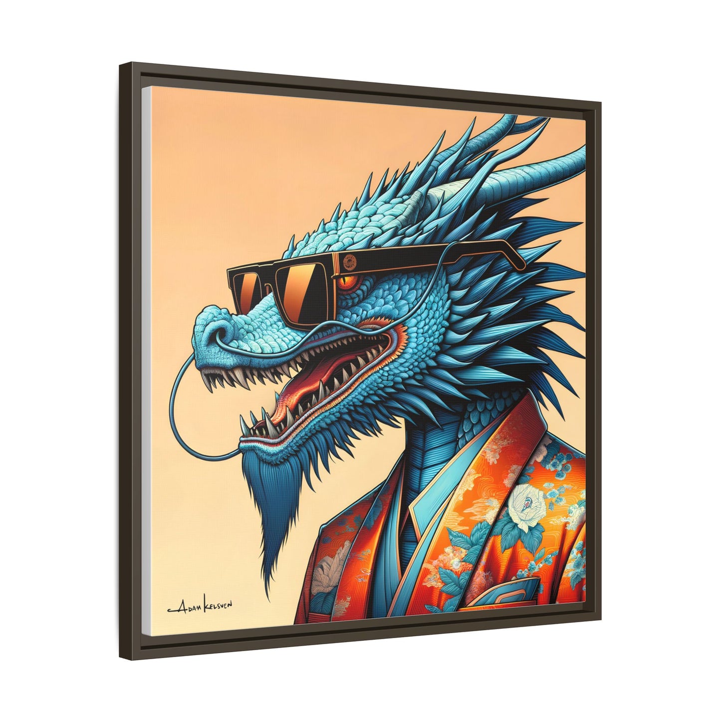 Dapper Dragon - Gallery Canvas Wrap, Square Frame