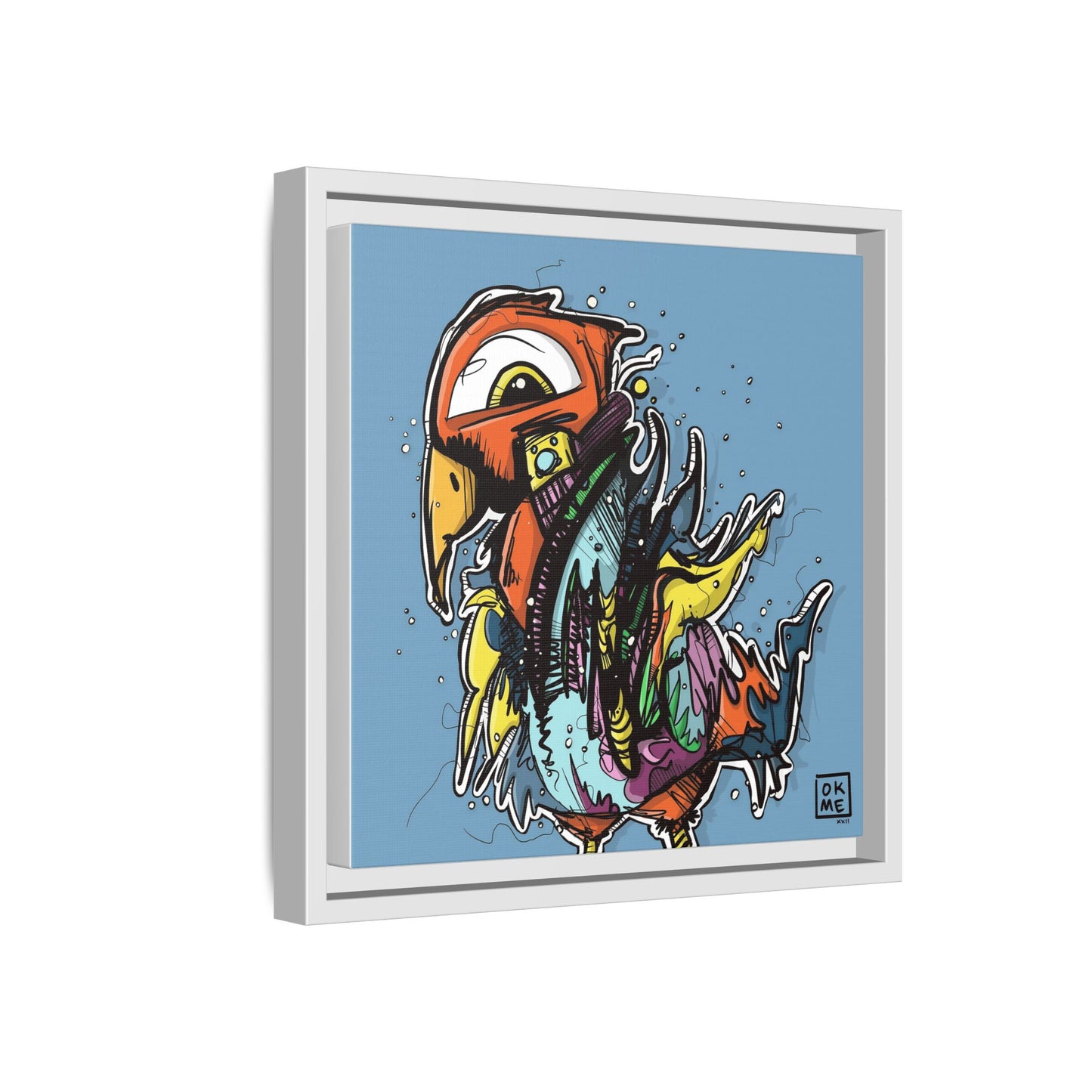 Bird - Gallery Canvas Wrap, Square Frame