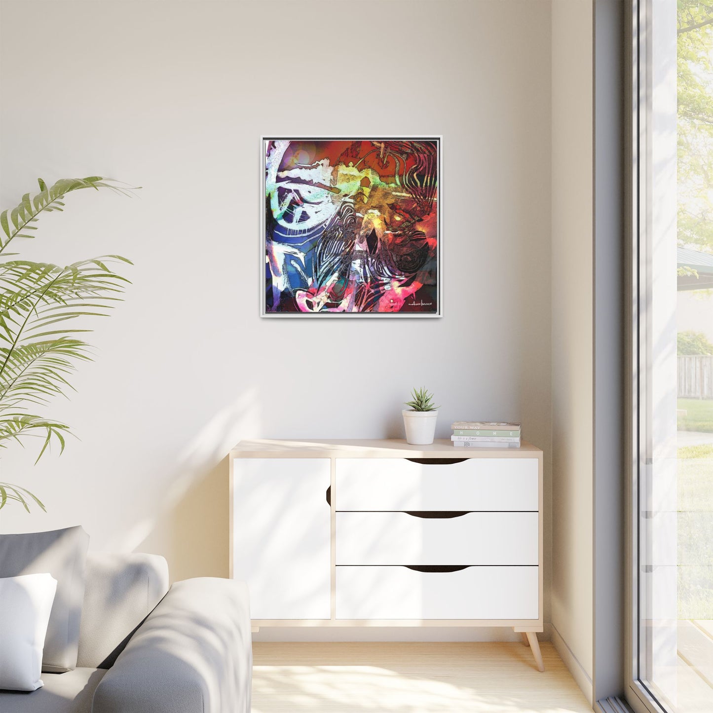 Machine - Gallery Canvas Wrap, Square Frame