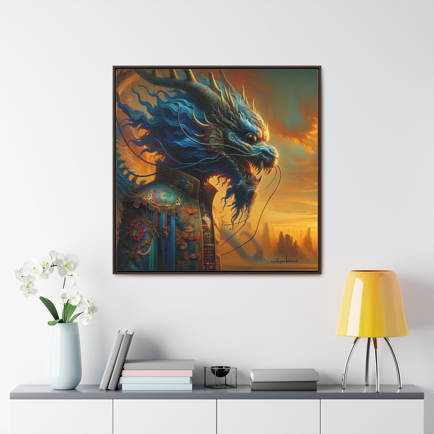 Golden Skies - Canvas Print, Square Frame