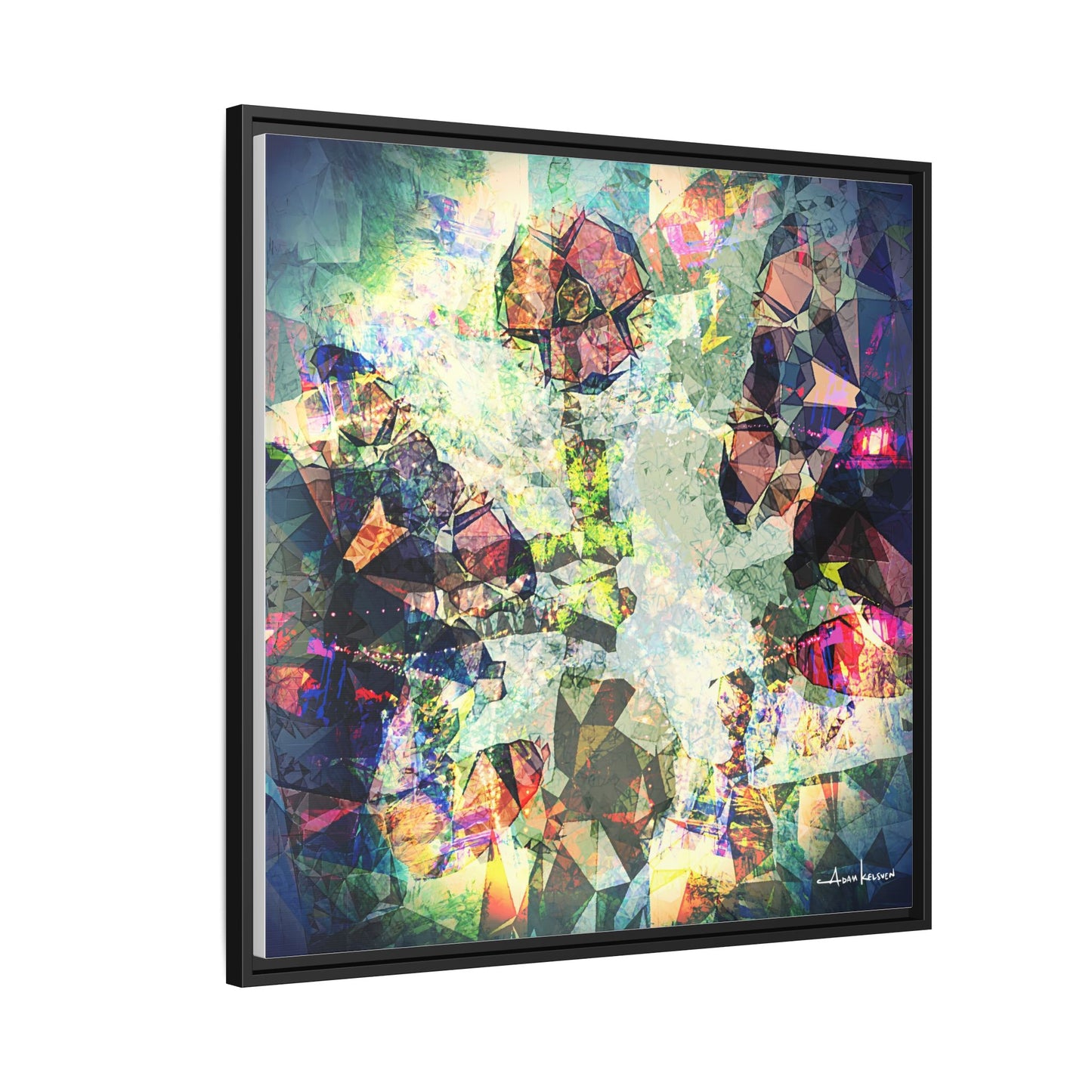 Gentlemanly Conversation - Gallery Canvas Wrap, Square Frame