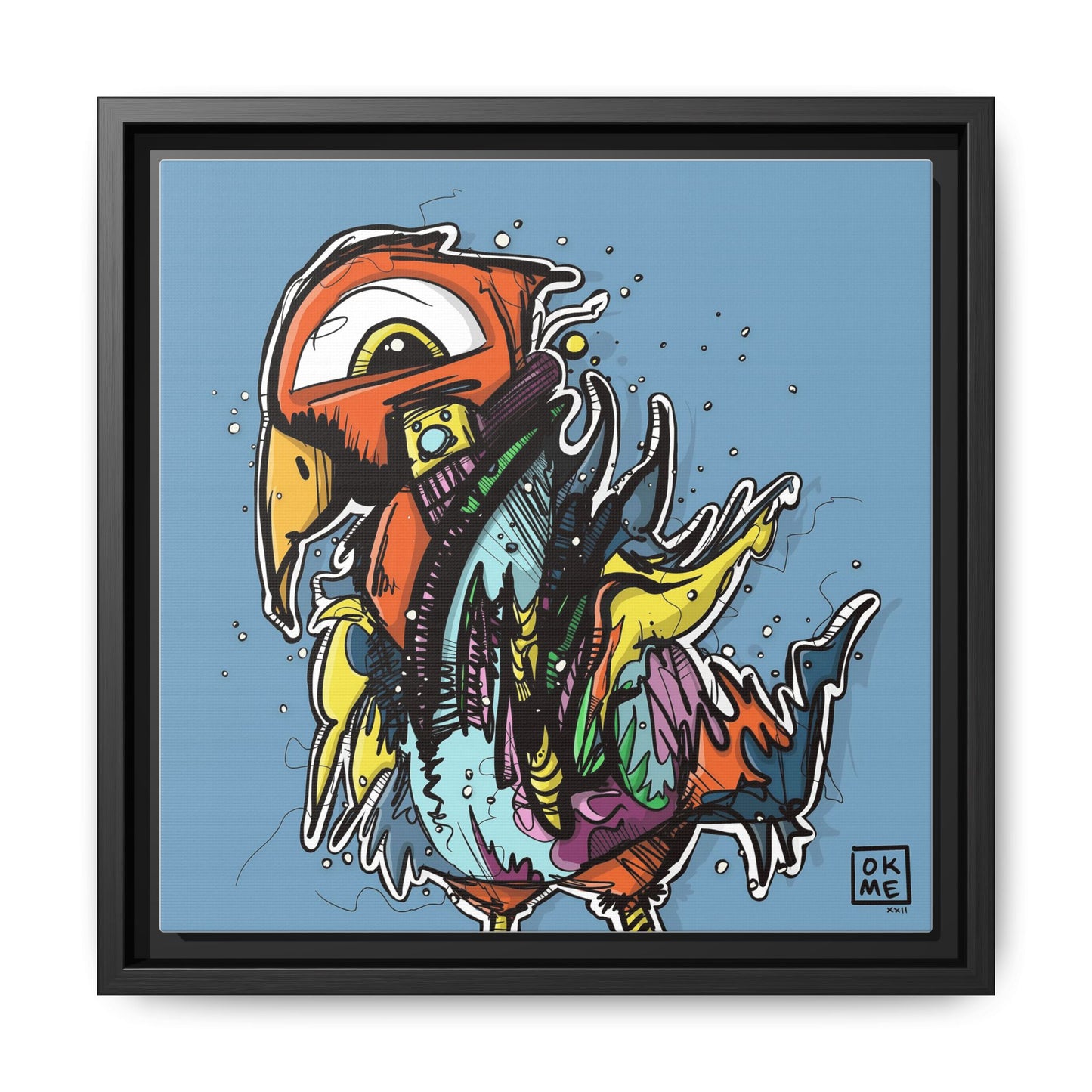 Bird - Gallery Canvas Wrap, Square Frame