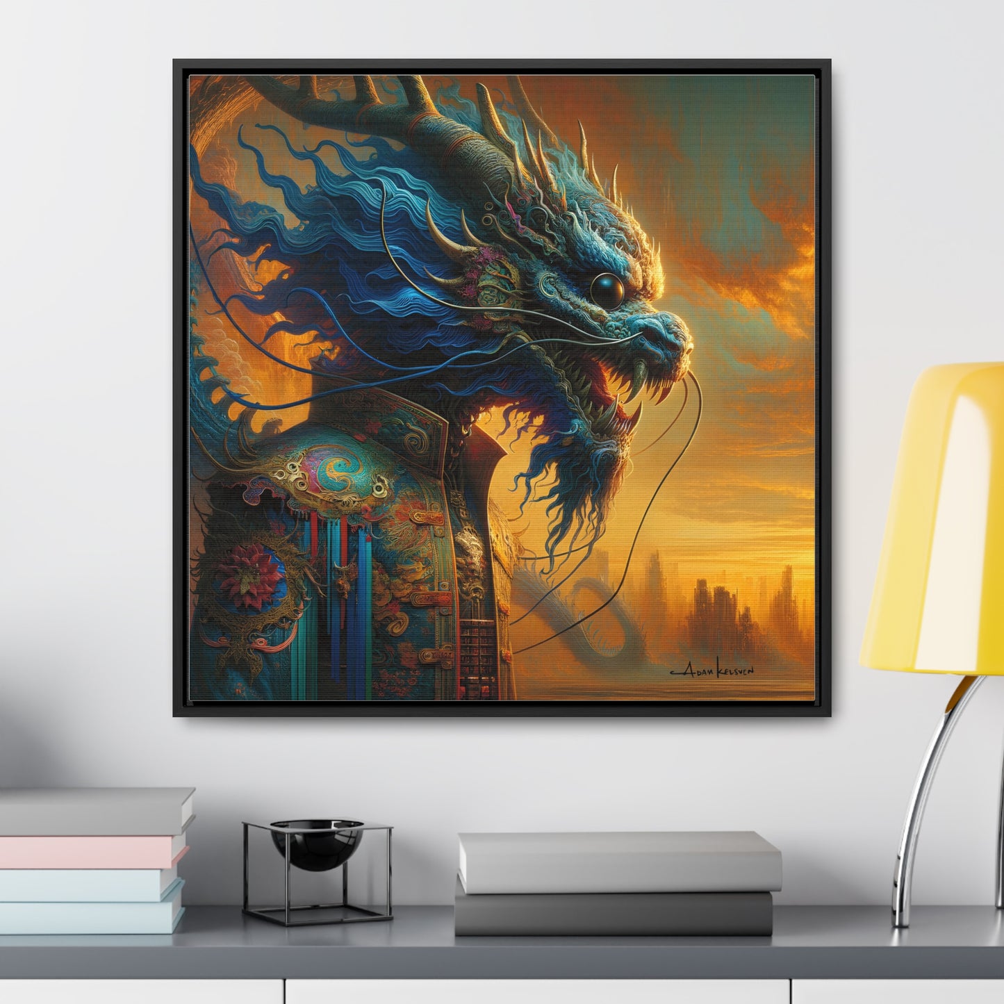 Golden Skies - Canvas Print, Square Frame
