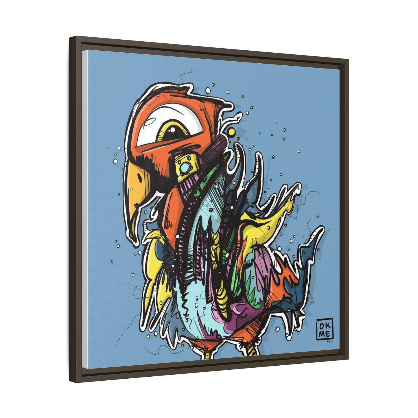 Bird - Gallery Canvas Wrap, Square Frame