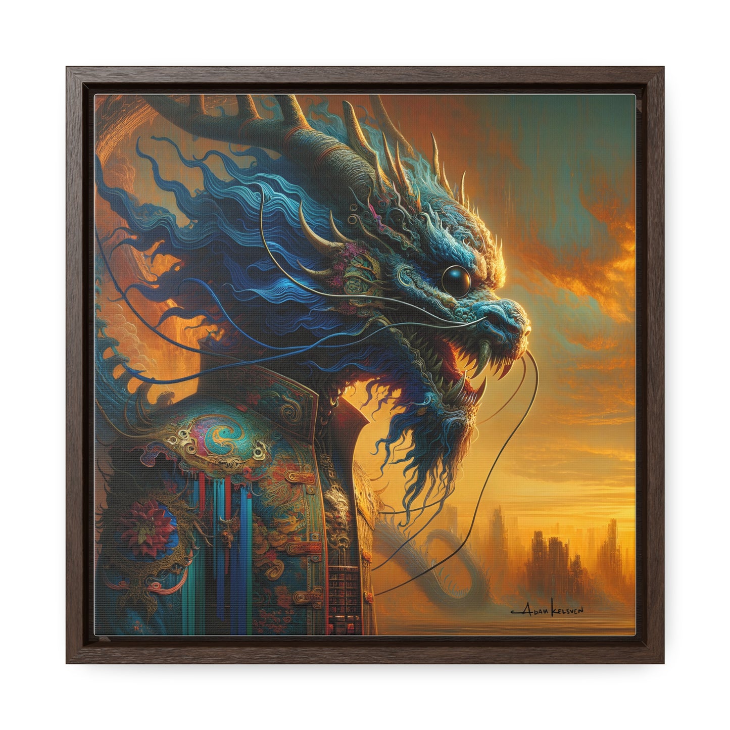 Golden Skies - Canvas Print, Square Frame