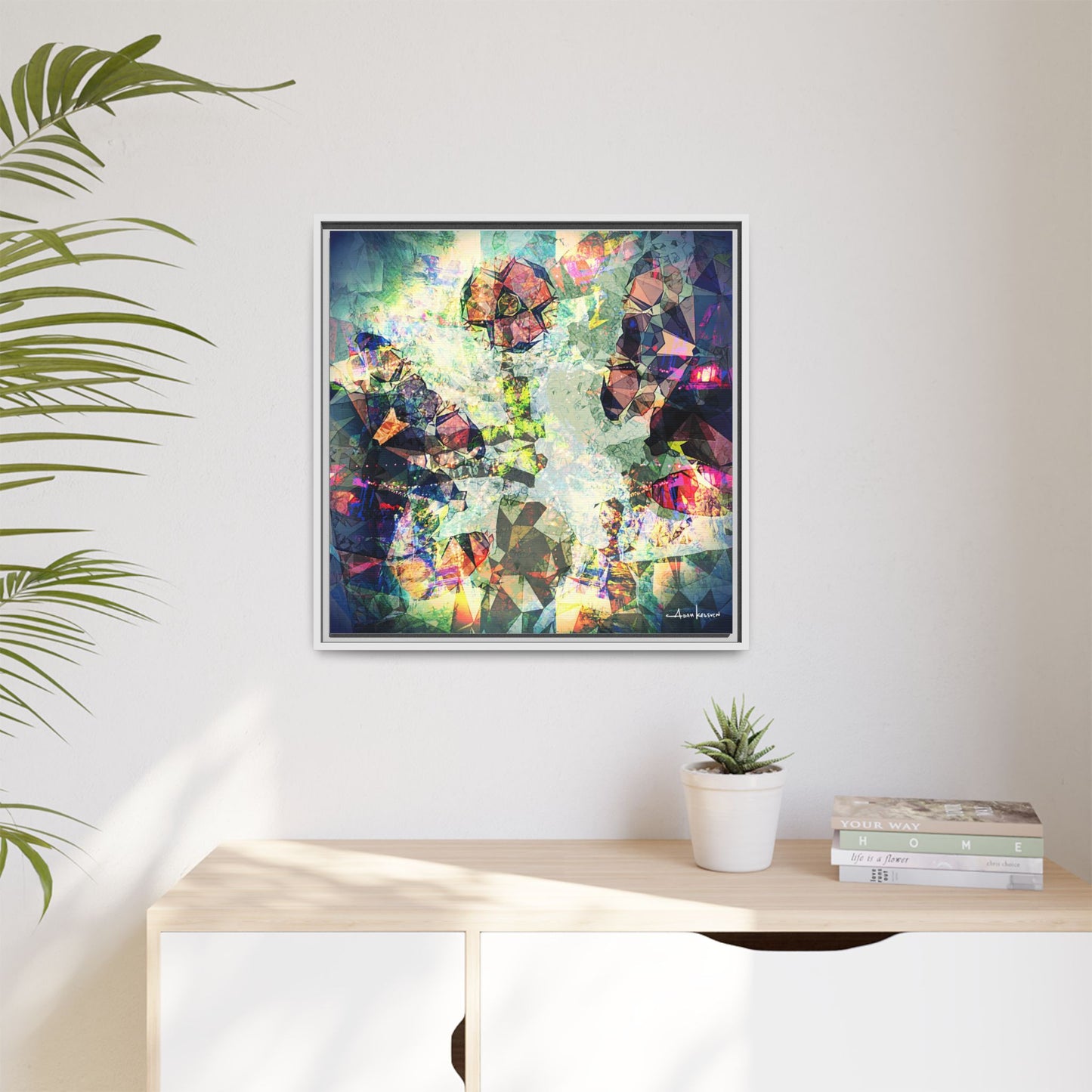 Gentlemanly Conversation - Gallery Canvas Wrap, Square Frame