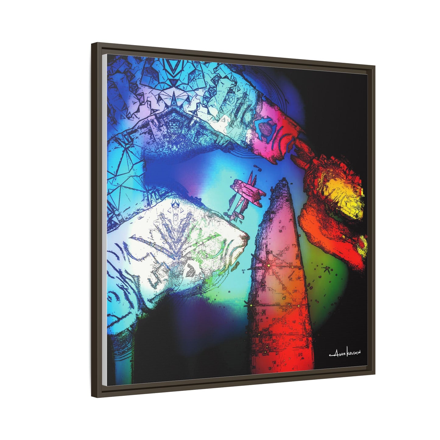 You Digital Turtle - Gallery Canvas Wrap, Square Frame