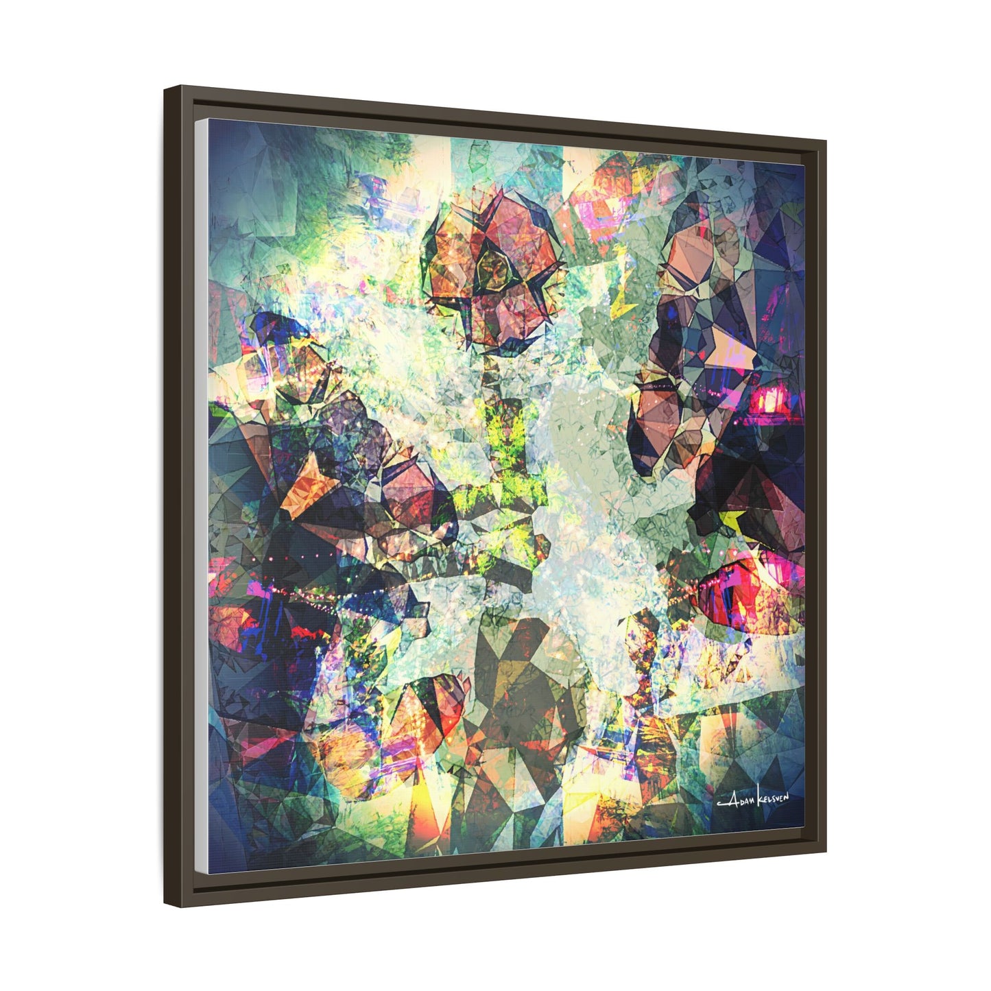 Gentlemanly Conversation - Gallery Canvas Wrap, Square Frame